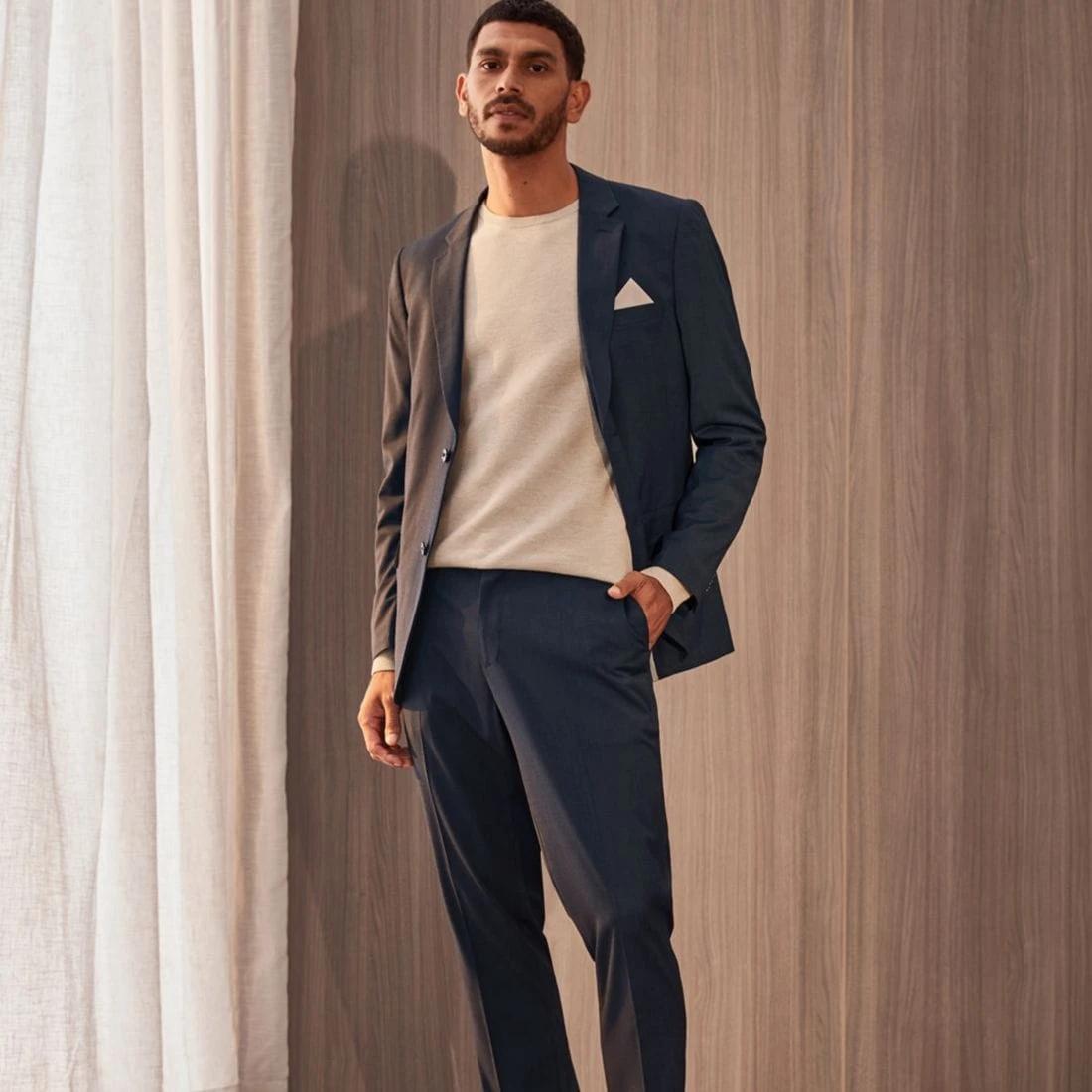 2 Preview Fashion Suit Jacket NAVY BLUE, 2 of 9