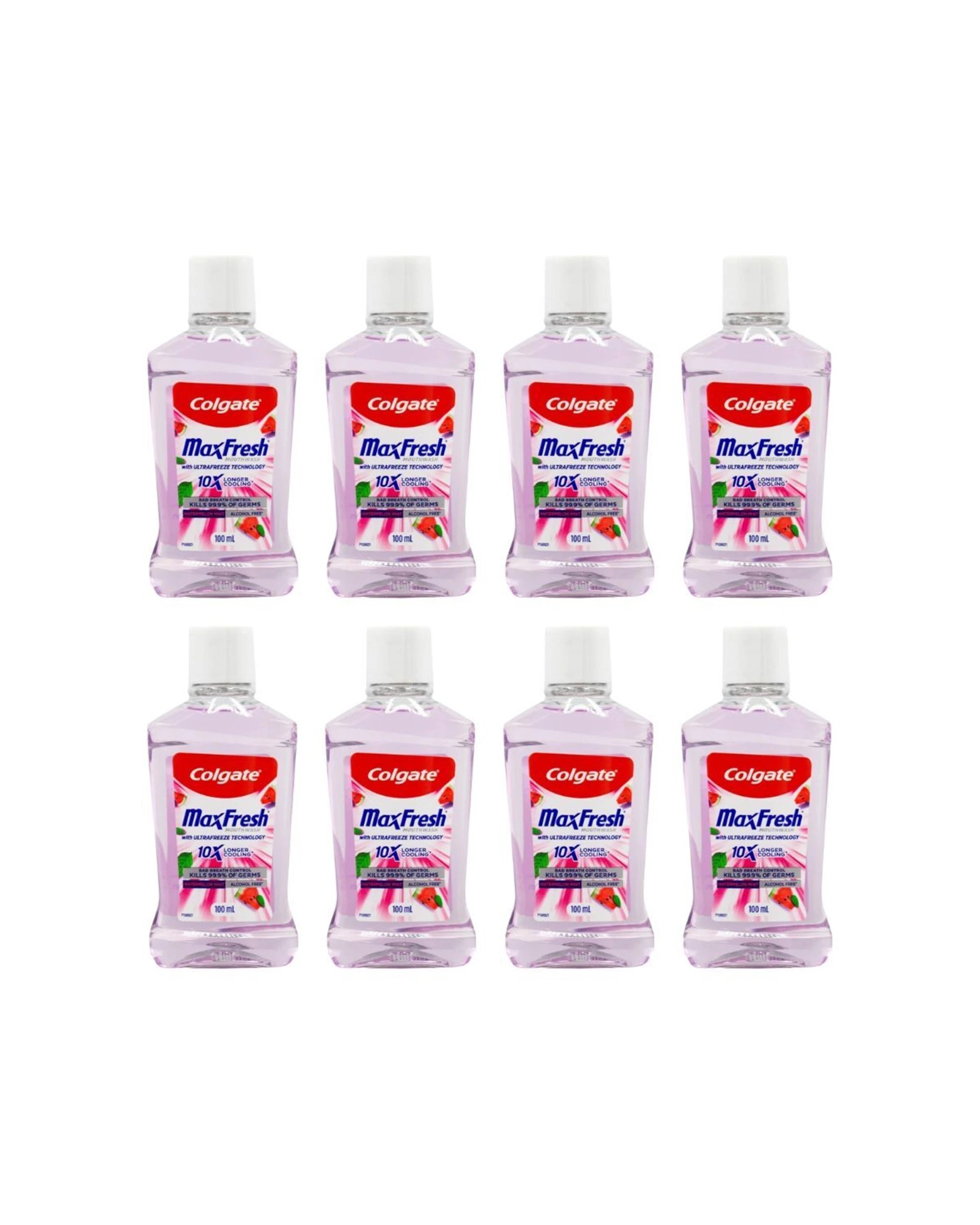 1 Colgate 12pk Max Fresh Mouth Wash Watermelon Mint Oral Care Rinse Pack 100ml - Pink, 1 of 3