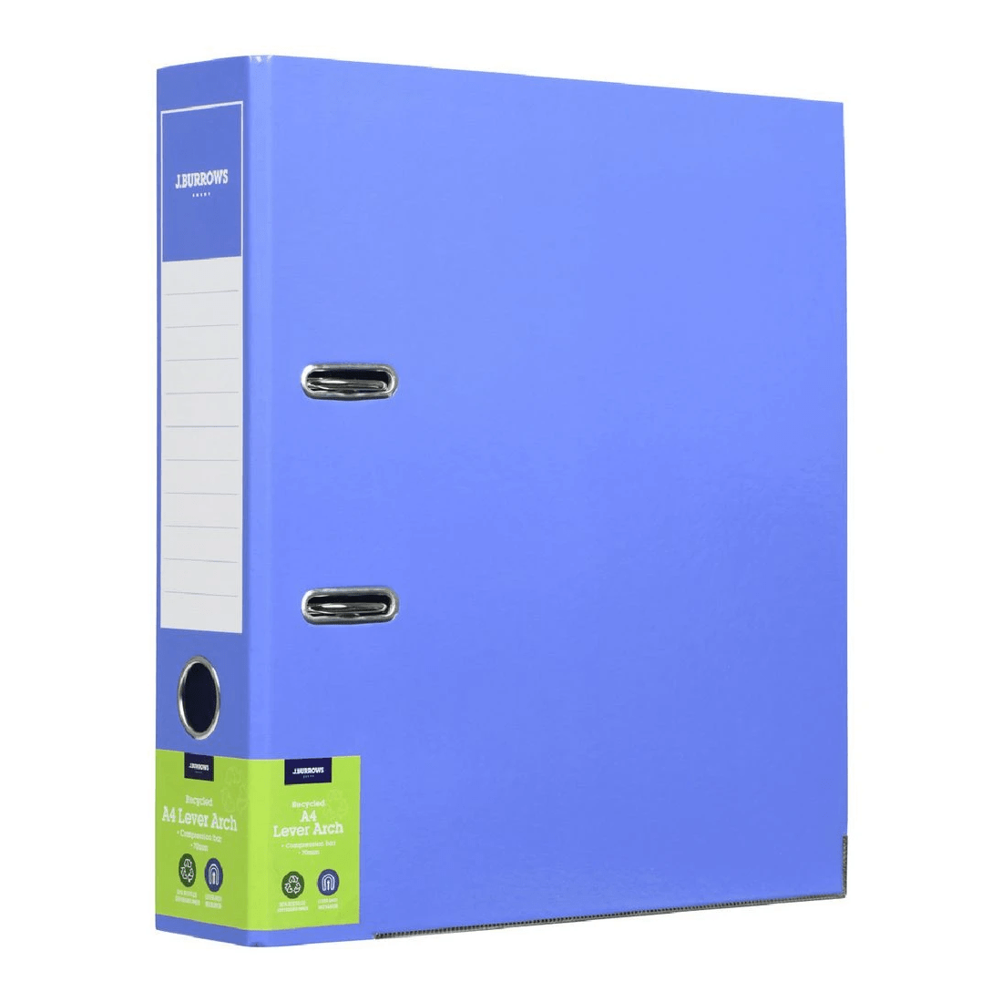 1 J.Burrows A4 Lever Arch 2-Ring Binder Gloss Purple, 1 of 6