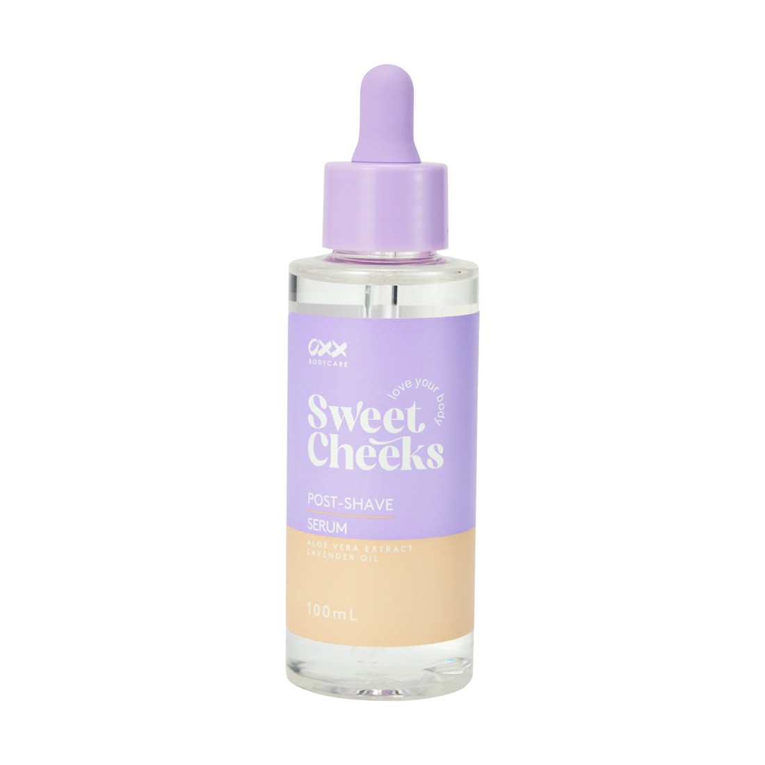1 OXX Bodycare Sweet Cheeks Post-Shave Serum 100ml - Aloe Vera Extract and Lavender Oil, 1 of 4
