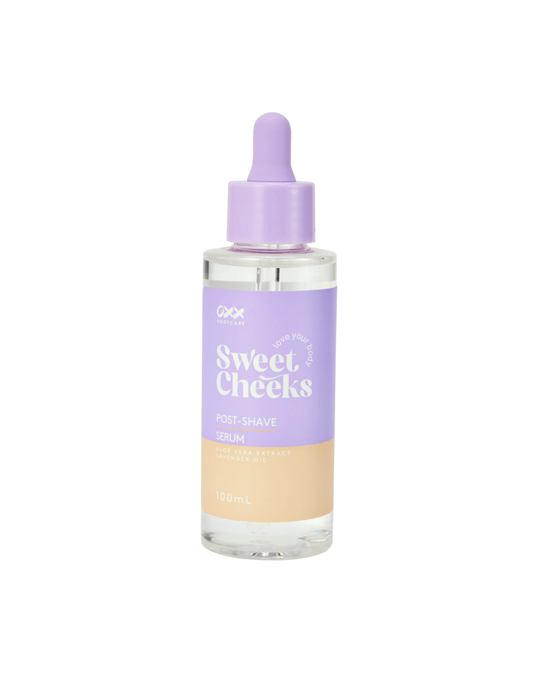 1 OXX Bodycare Sweet Cheeks Post-Shave Serum 100ml - Aloe Vera Extract and Lavender Oil, 1 of 4