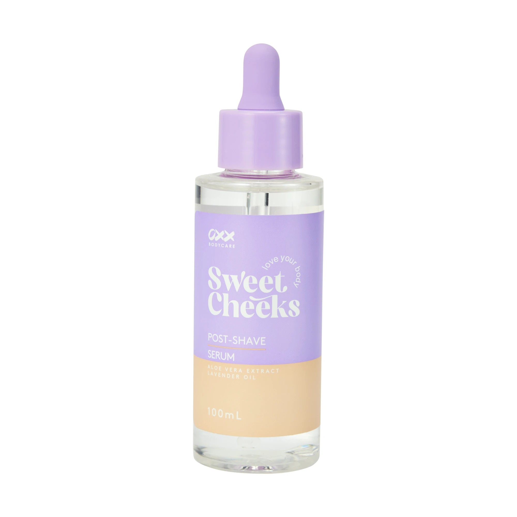 1 OXX Bodycare Sweet Cheeks Post-Shave Serum 100ml - Aloe Vera Extract and Lavender Oil, 1 of 4