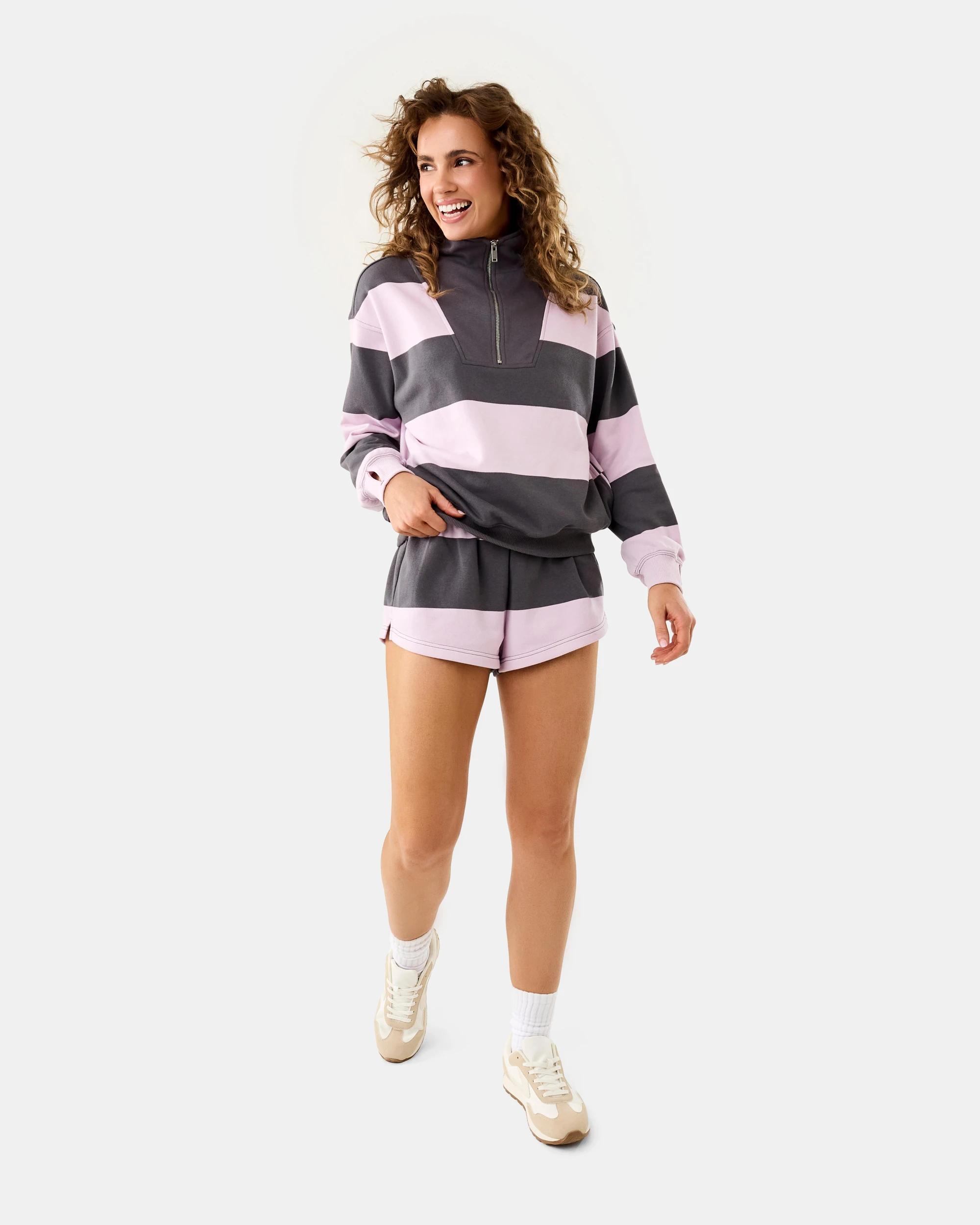 1 Terry Mini Shorts Stripe, 1 of 9