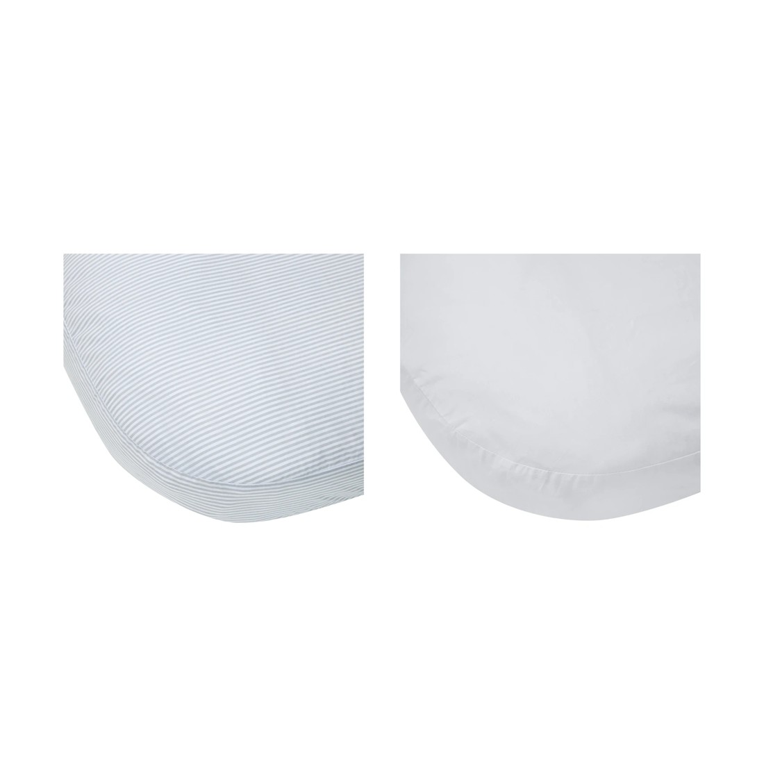 1 2 Pack Cotton Fitted Bassinet Sheets - White and Stripe, 1 of 6