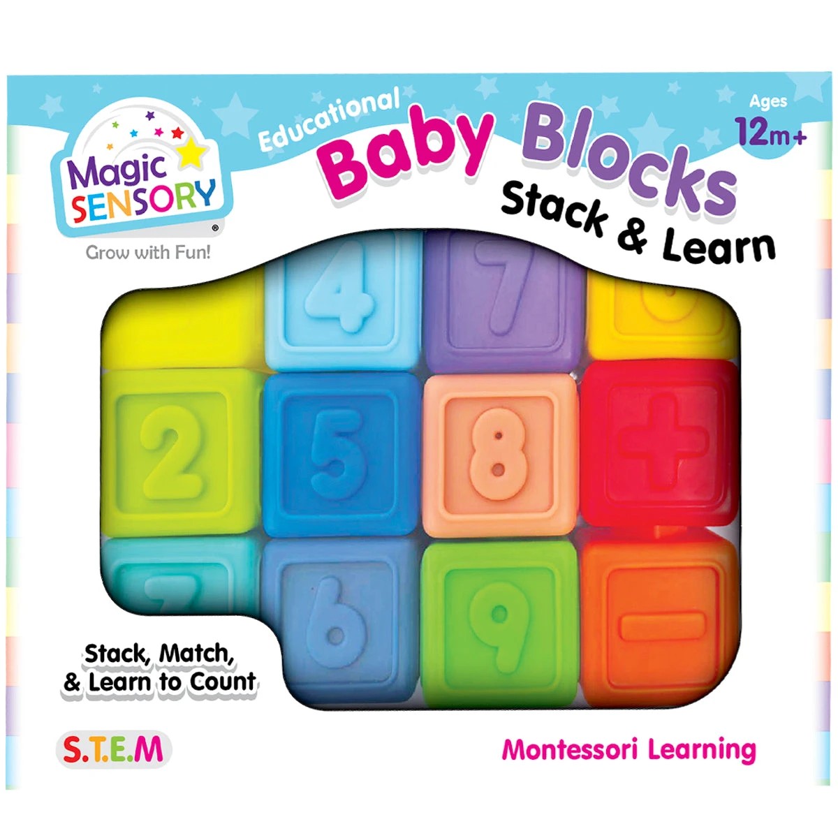 1 Magic Sensory Educational Baby Blocks - Stack & Learn, 1 of 8