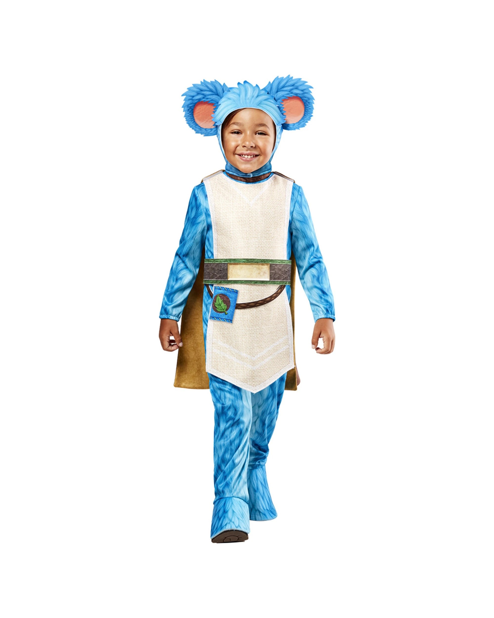 1 Star Wars 3pc Nubs Young Jedi Jumpsuit Headpiece Cape Kids Costume Toddler - Blue, 1 of 2