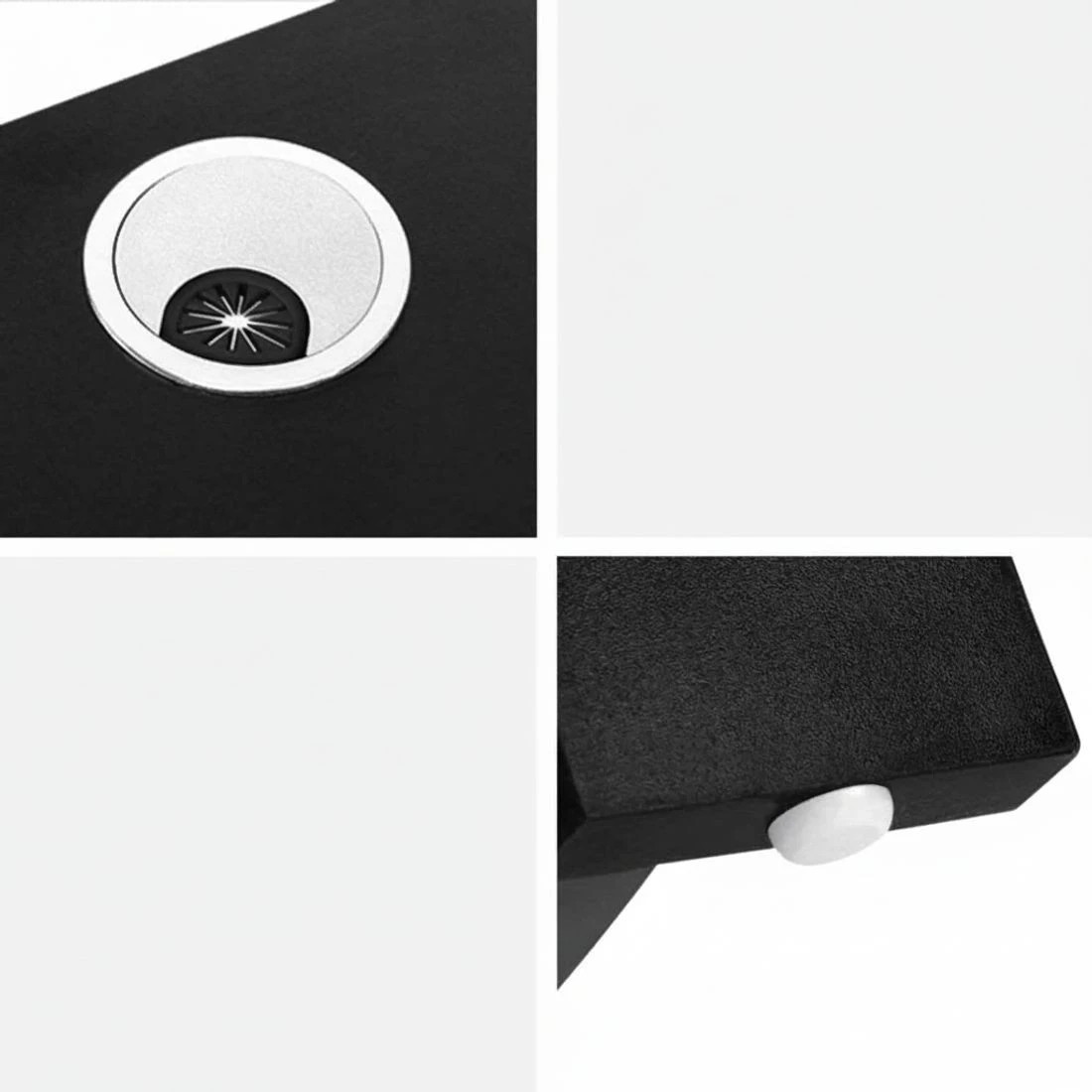 7 Artiss Computer Desk Shelf L-Shape  136CM - Black, 7 of 8