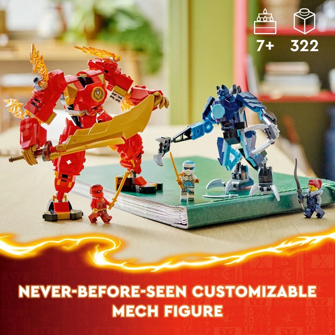 4 LEGO NINJAGO Kai's Elemental Fire Mech 71808, 4 of 11