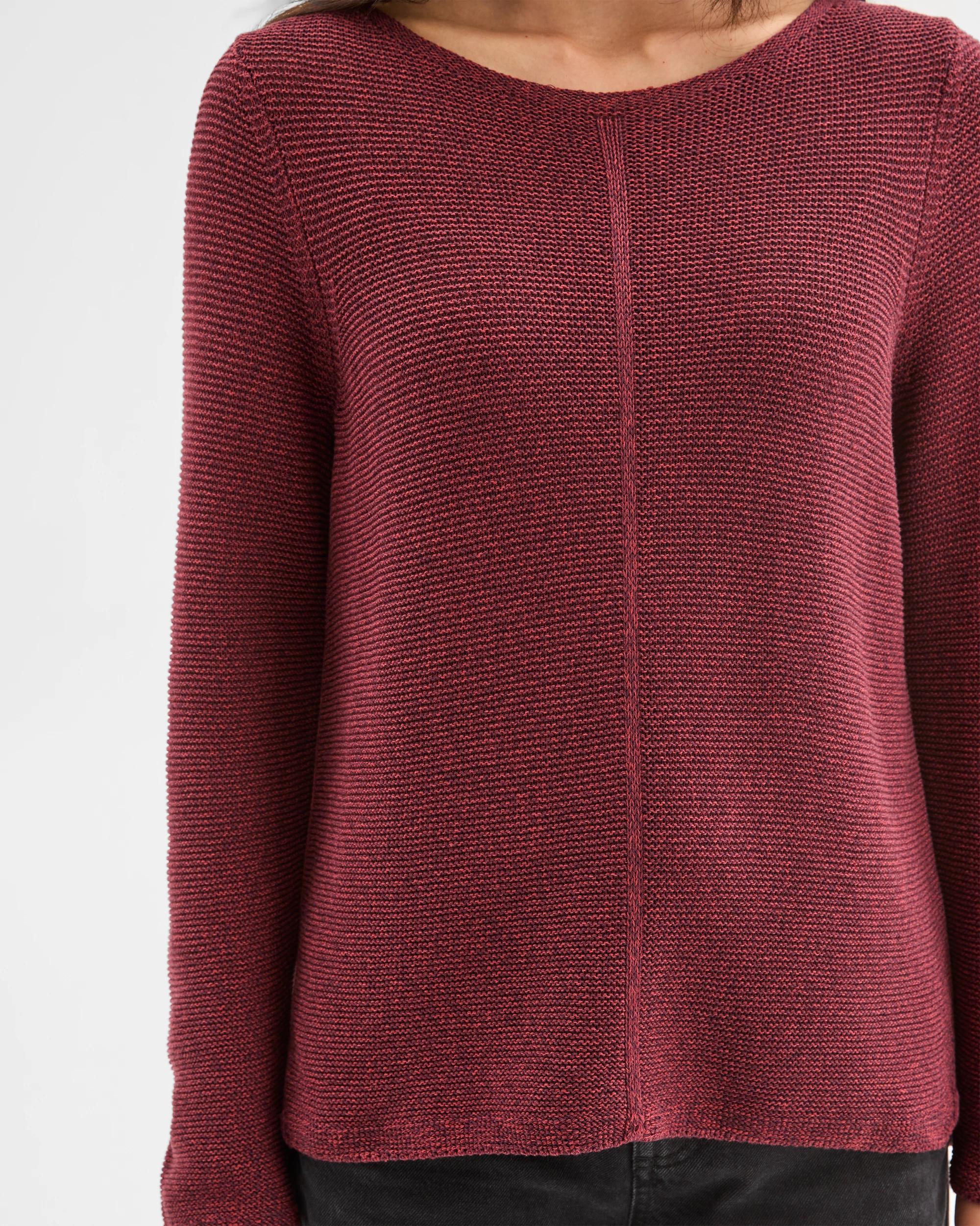3 Target Woman Australian Cotton Blend Ottoman Twist Jumper PLUM WINE TWIST, 3 of 5