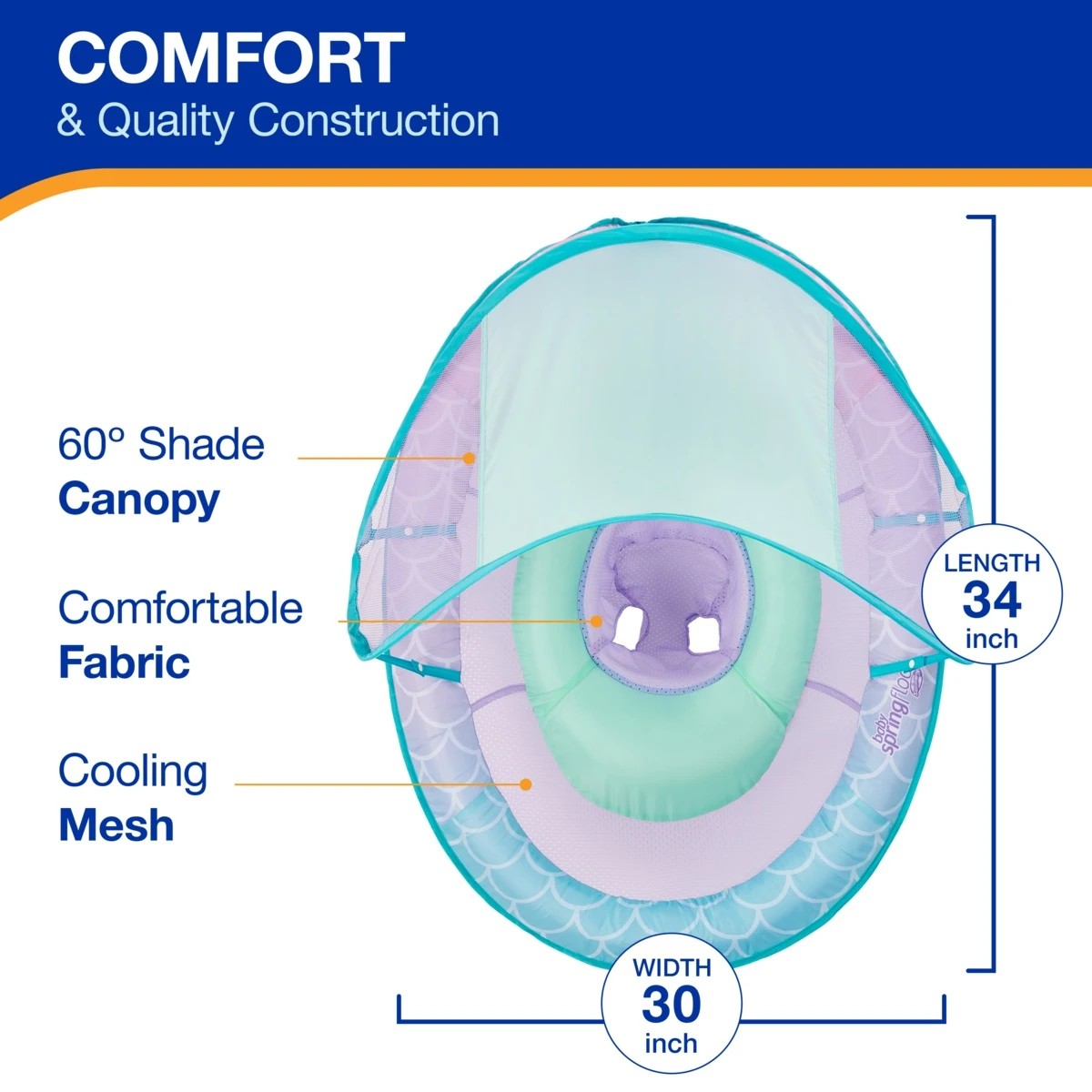 6 Swimways Baby Premium Spring Float Sun Canopy - Assorted, 6 of 8