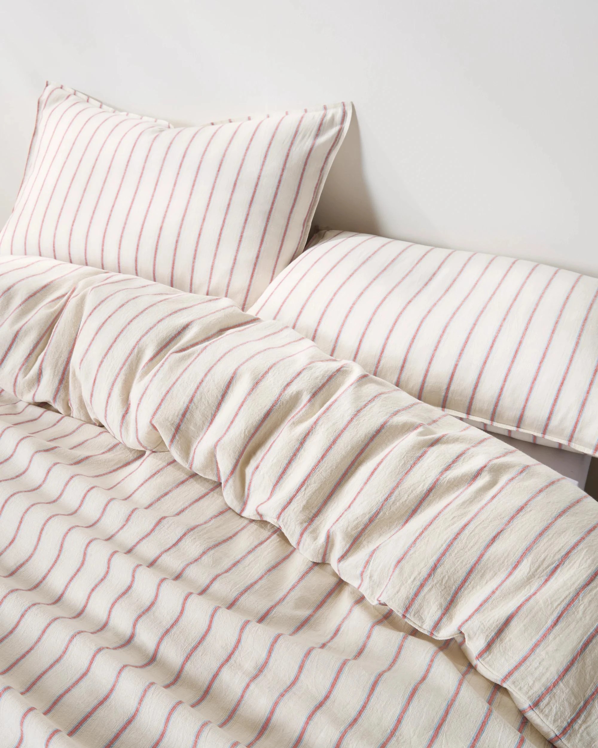 2 Target Nautical Stripe Linen/Cotton Quilt Cover Set - King Bed - White, 2 of 3