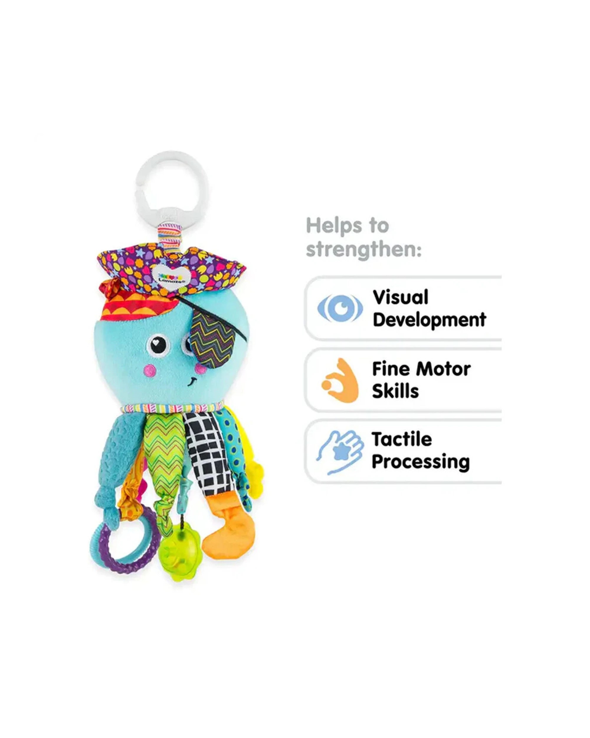 6 Lamaze Captain Calamari Clip Go Baby Toy Sensory - Multi, 6 of 7