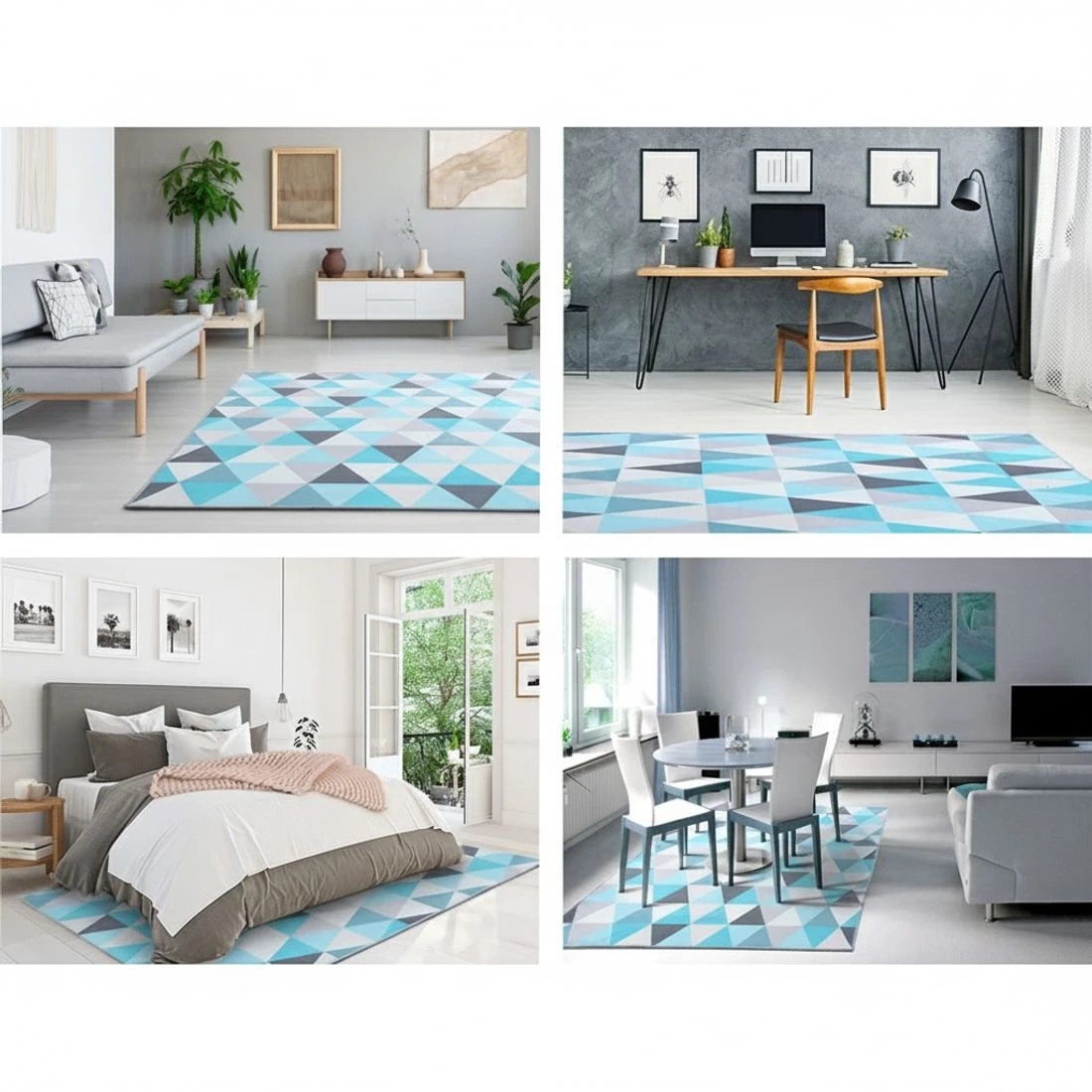 7 Artiss Floor Rug 200x290 Mat Carpet Short Pile Tria - Multi, 7 of 7