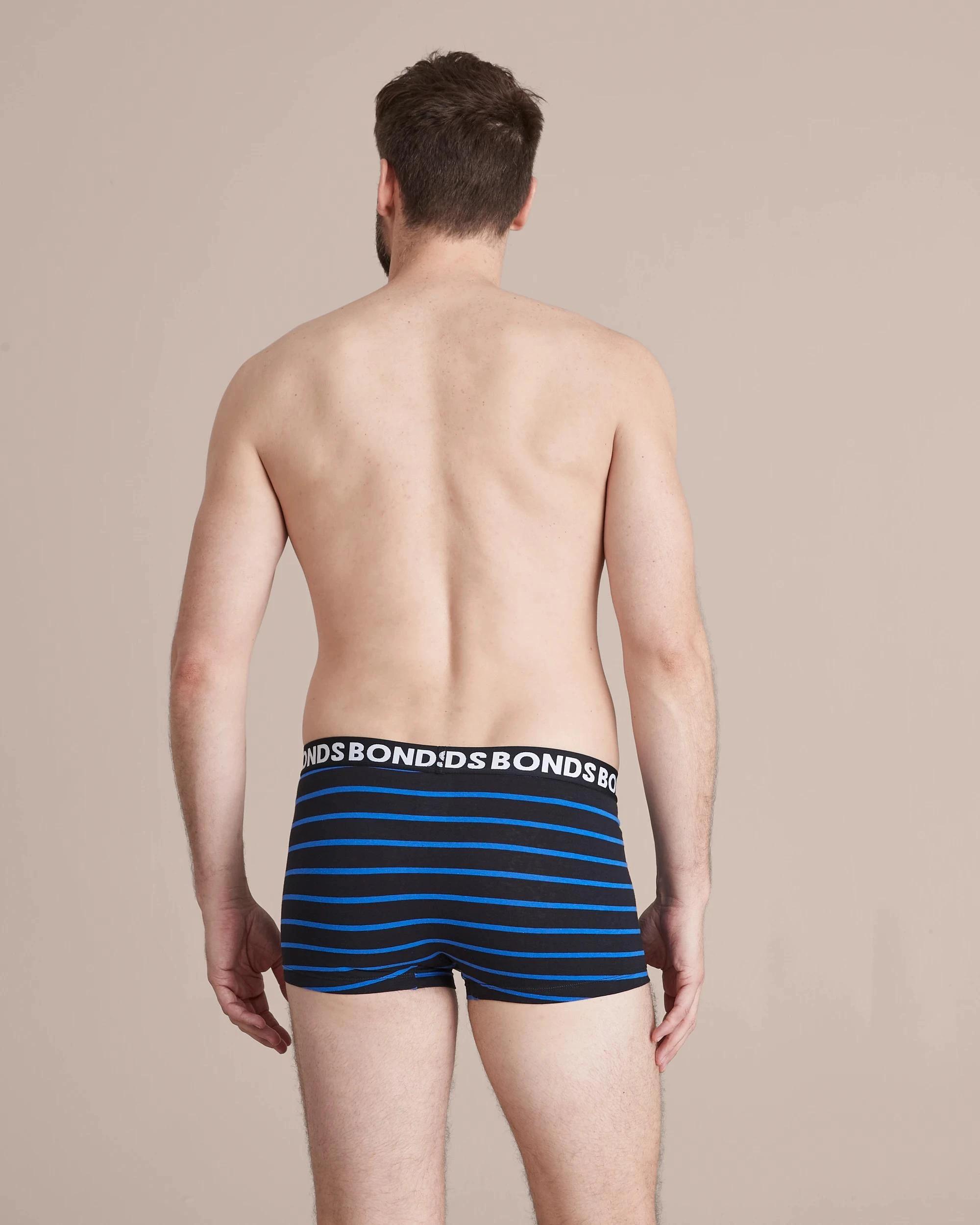 1 Bonds 3 Pack Everyday Trunks NAVY BLUE/WHITE STRIPE, 1 of 9