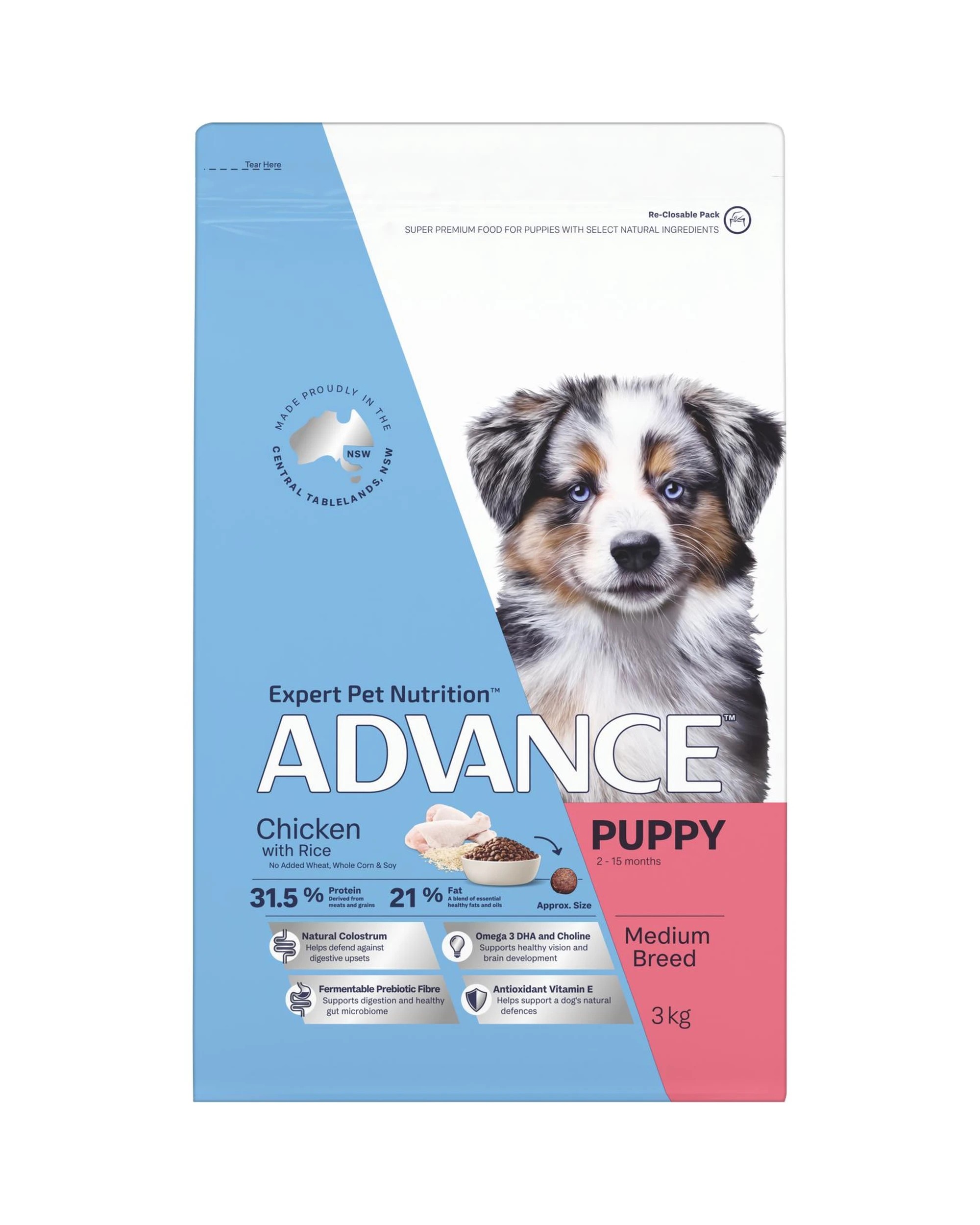 8 Advance Puppy Growth Medium Breed Dry Dog Food Chicken w/ Rice 3kg, 8 of 10