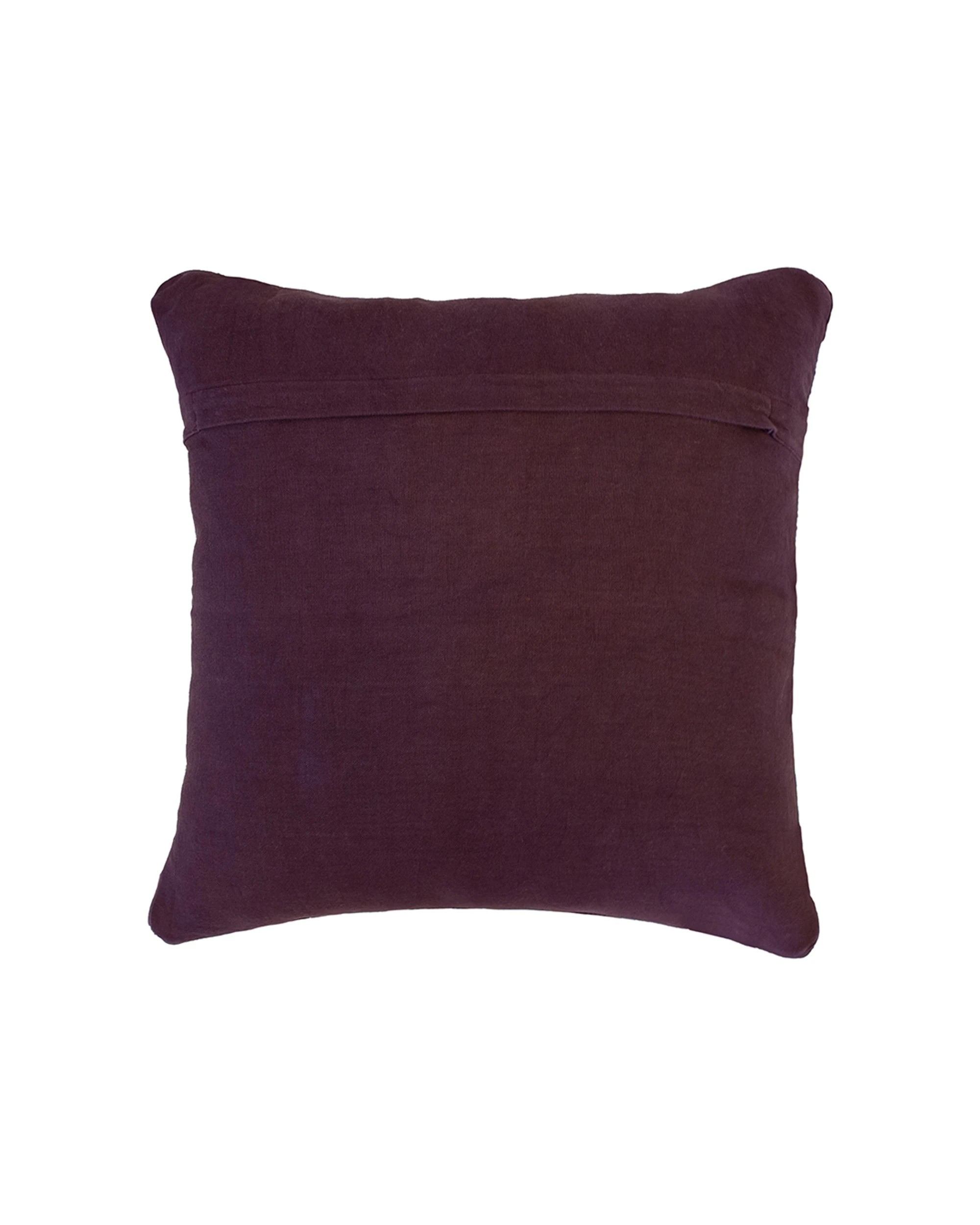 4 Bambury Harris 500GSM Cotton Square Checkerboard Cushion Plum - Purple, 4 of 4