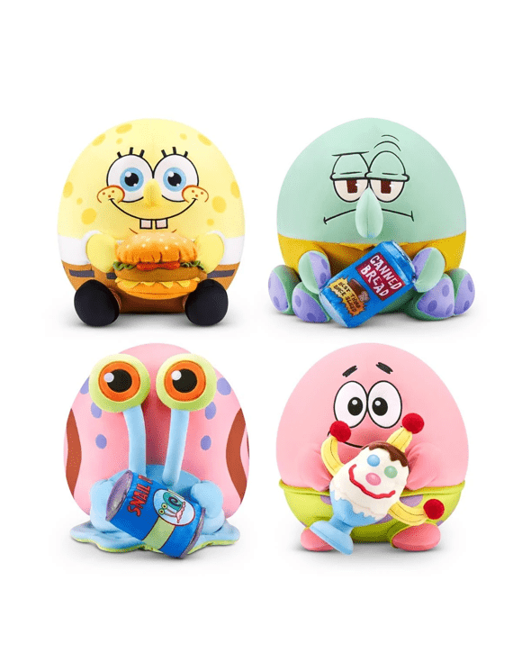 36cm Zuru Snackles SpongeBob SquarePants Plush Toy - Assorted