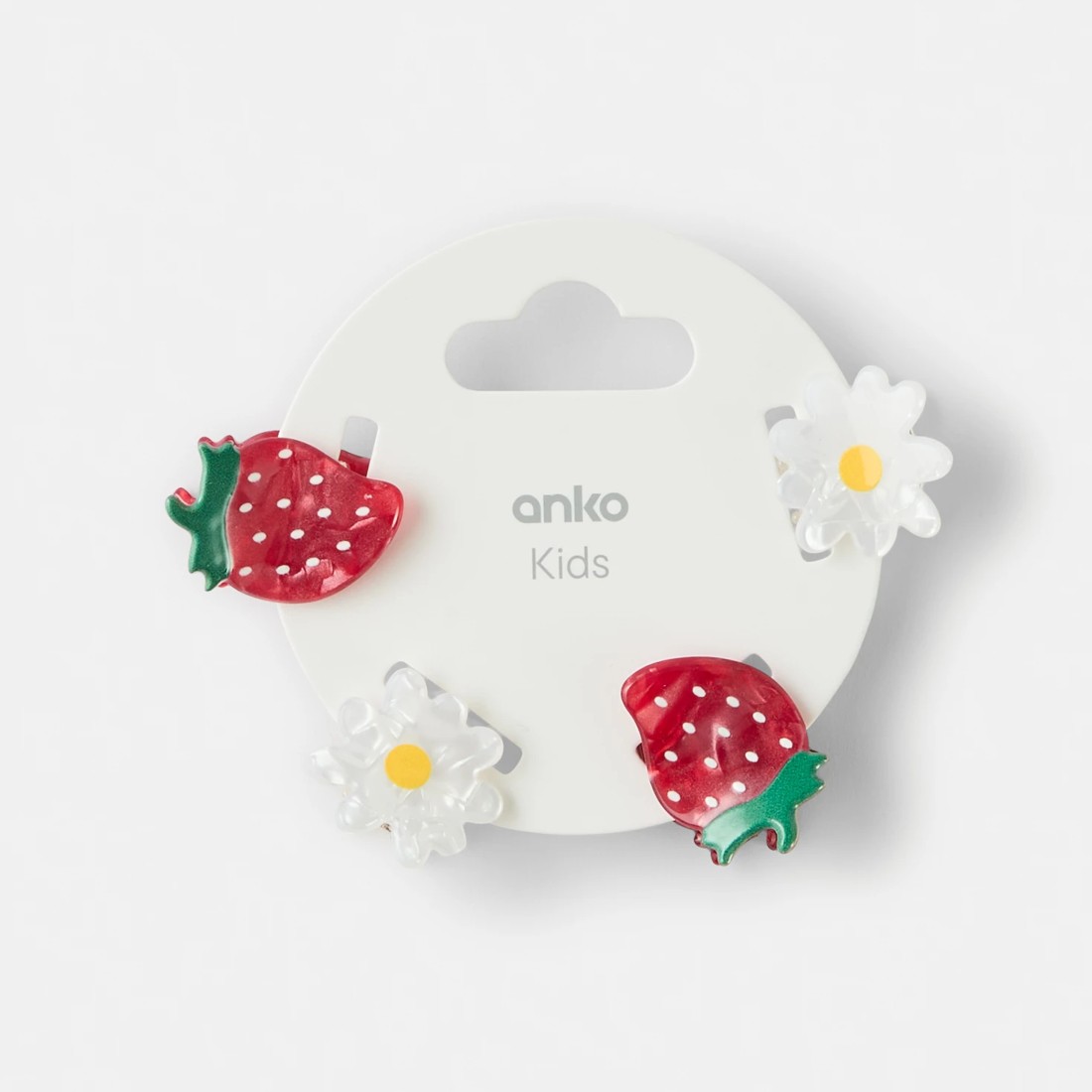 3 4 Pack Strawberry Claw Hair Clips, 3 of 3