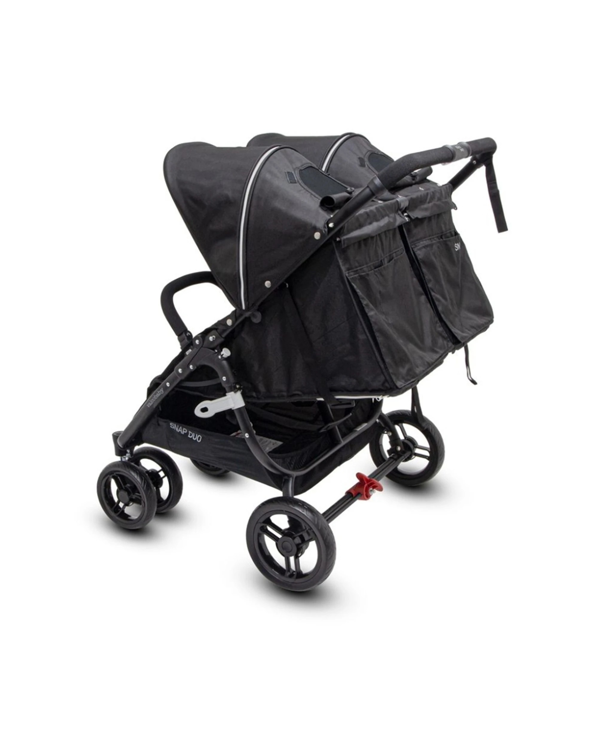 3 Valcobaby Snap Duo Double Stroller Pram Lightweight Easy Fold Travel - Black, 3 of 8