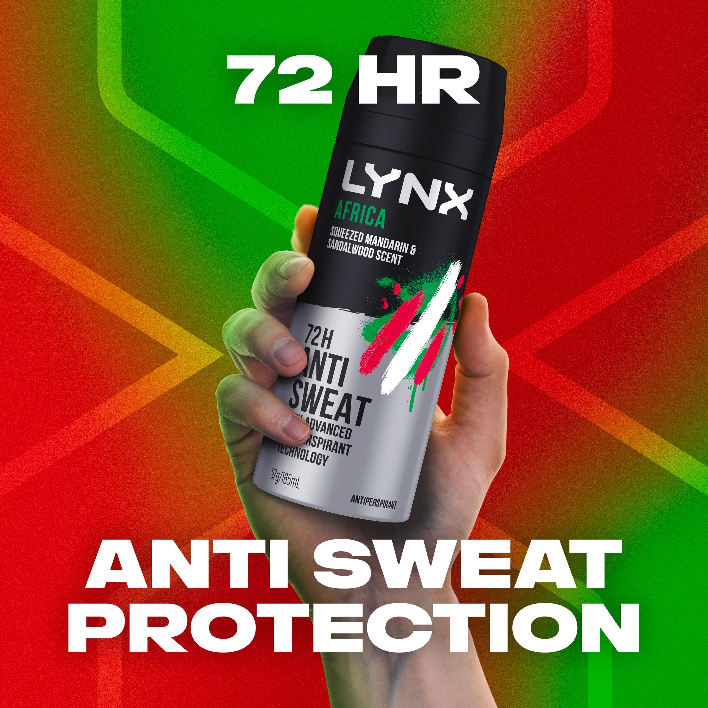 3 LYNX Africa Antiperspirant Aerosol Body Spray - Squeezed Mandarin and Sandalwood Scent 165ml, 3 of 5
