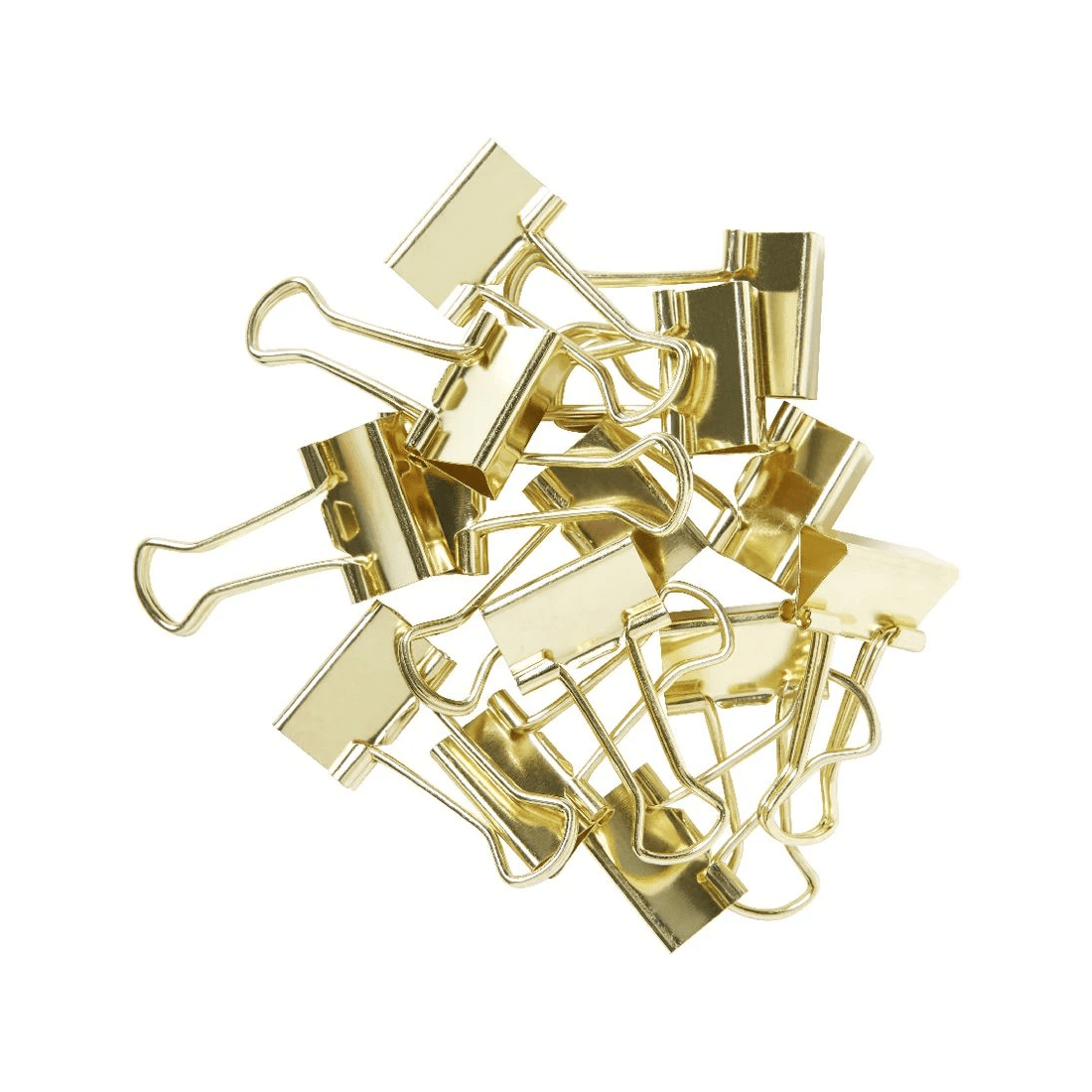3 J.Burrows 19mm Foldback Clips Gold 16 Pack, 3 of 3