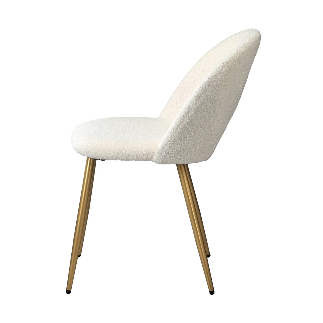10 Oikiture 2pcs Dining Chairs Sherpa Accent Chair Gold Metal Legs
 - White, 10 of 10