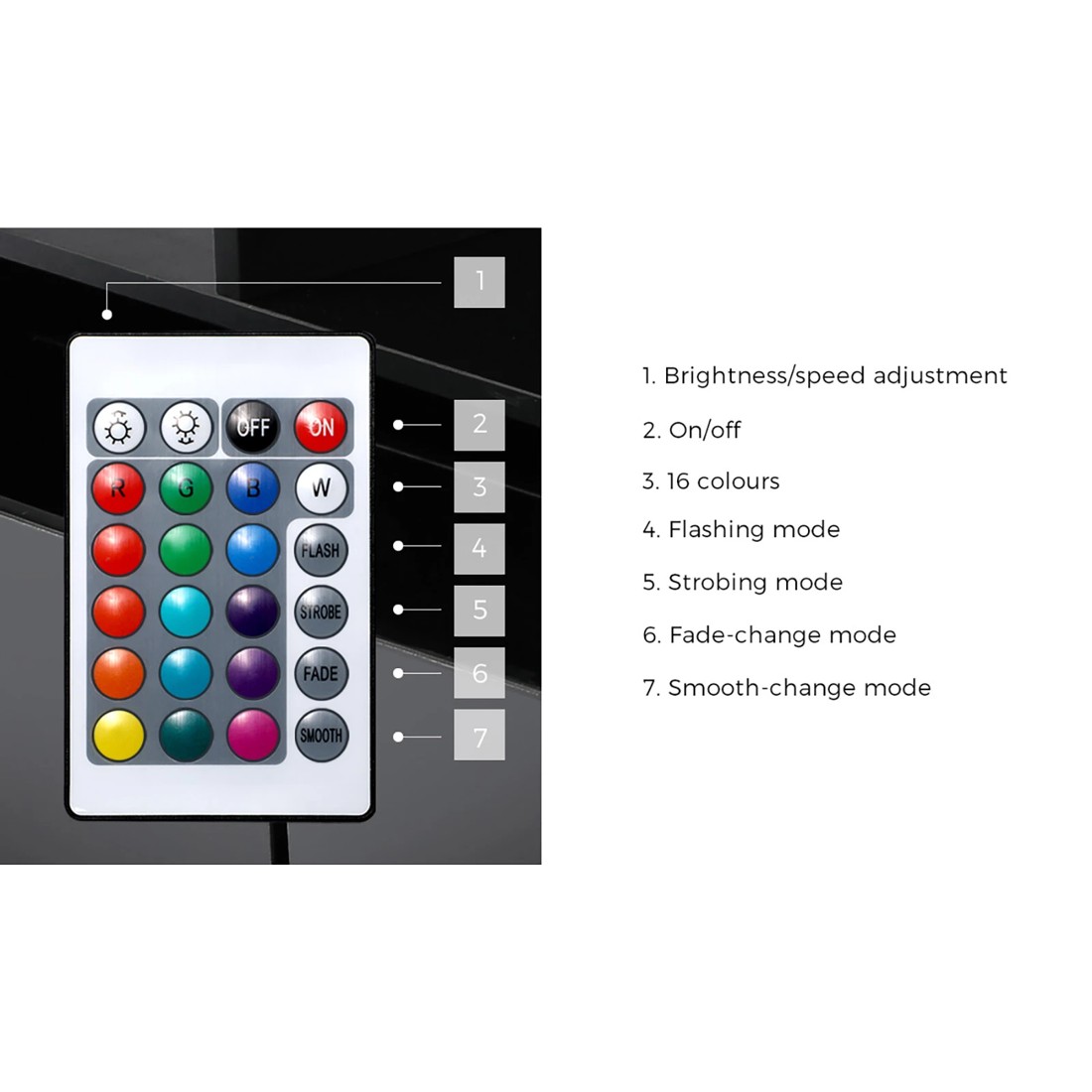 5 Oikiture Tv Cabinet Entertainment Unit Stand Rgb Led Gloss 220cm
 - White, 5 of 10