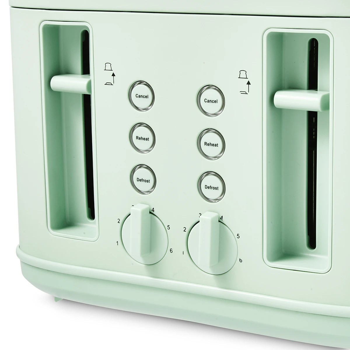 6 4 Slice Soft Touch Toaster - Green, 6 of 9