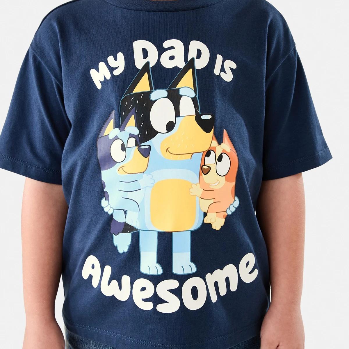 4 Bluey License Print T-shirt BLUEY MY DAD IS AWESOME, 4 of 6