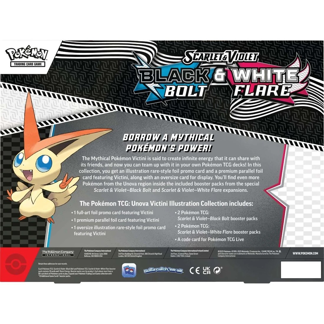 4 Pokemon Trading Card Game: Scarlet and Violet Black Bolt and White Flare Victini Illustration Collection, 4 of 4