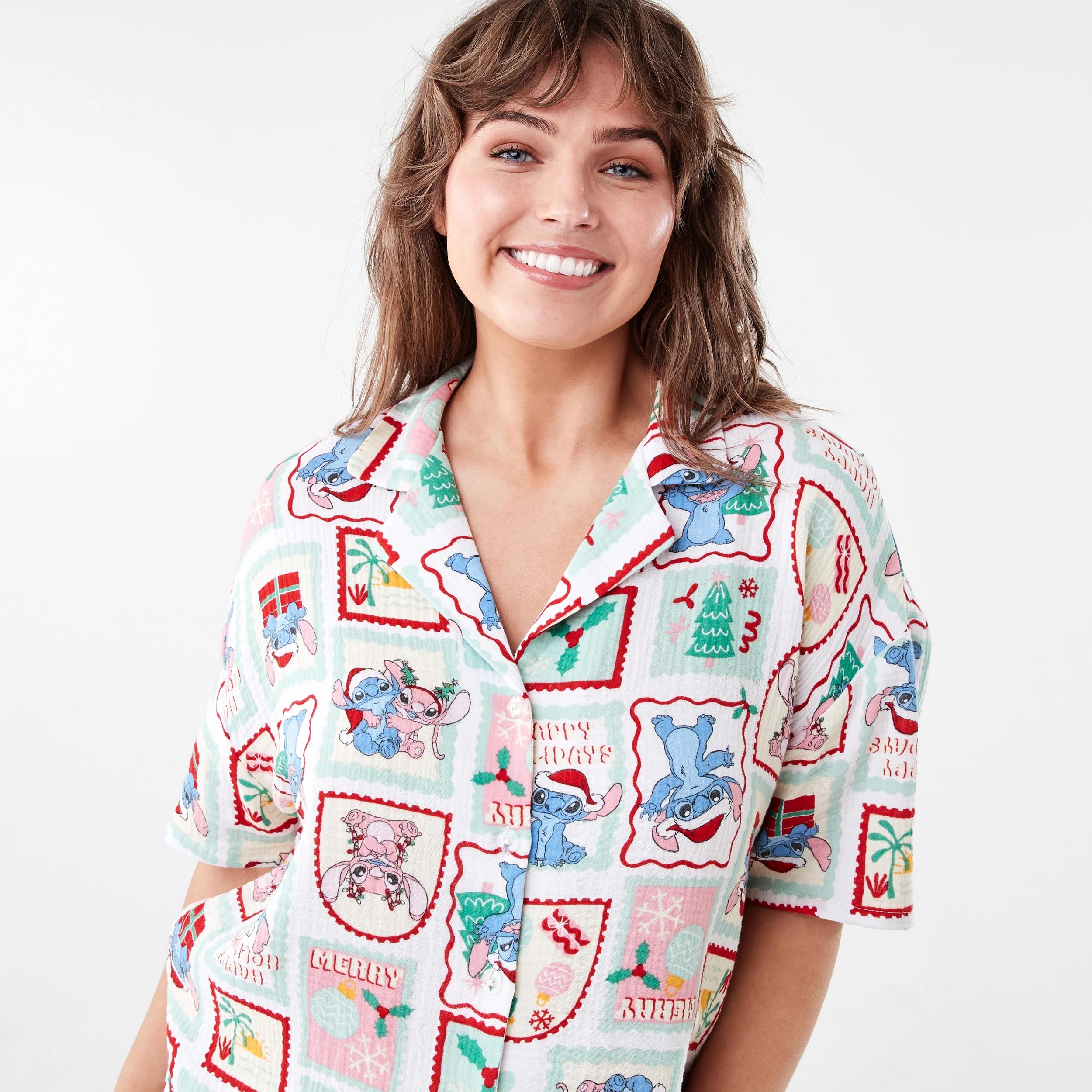4 Stitch License Christmas Double Cloth Family Matching Pyjama Set XMAS STITCH SNOW WHITE, 4 of 7