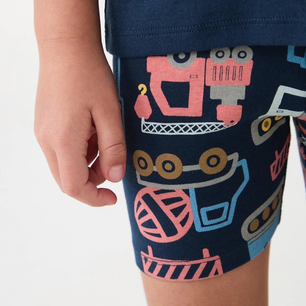 5 Short Sleeve Skinny Rib Pyjama Set NAVY CONSTRUCTION, 5 of 7