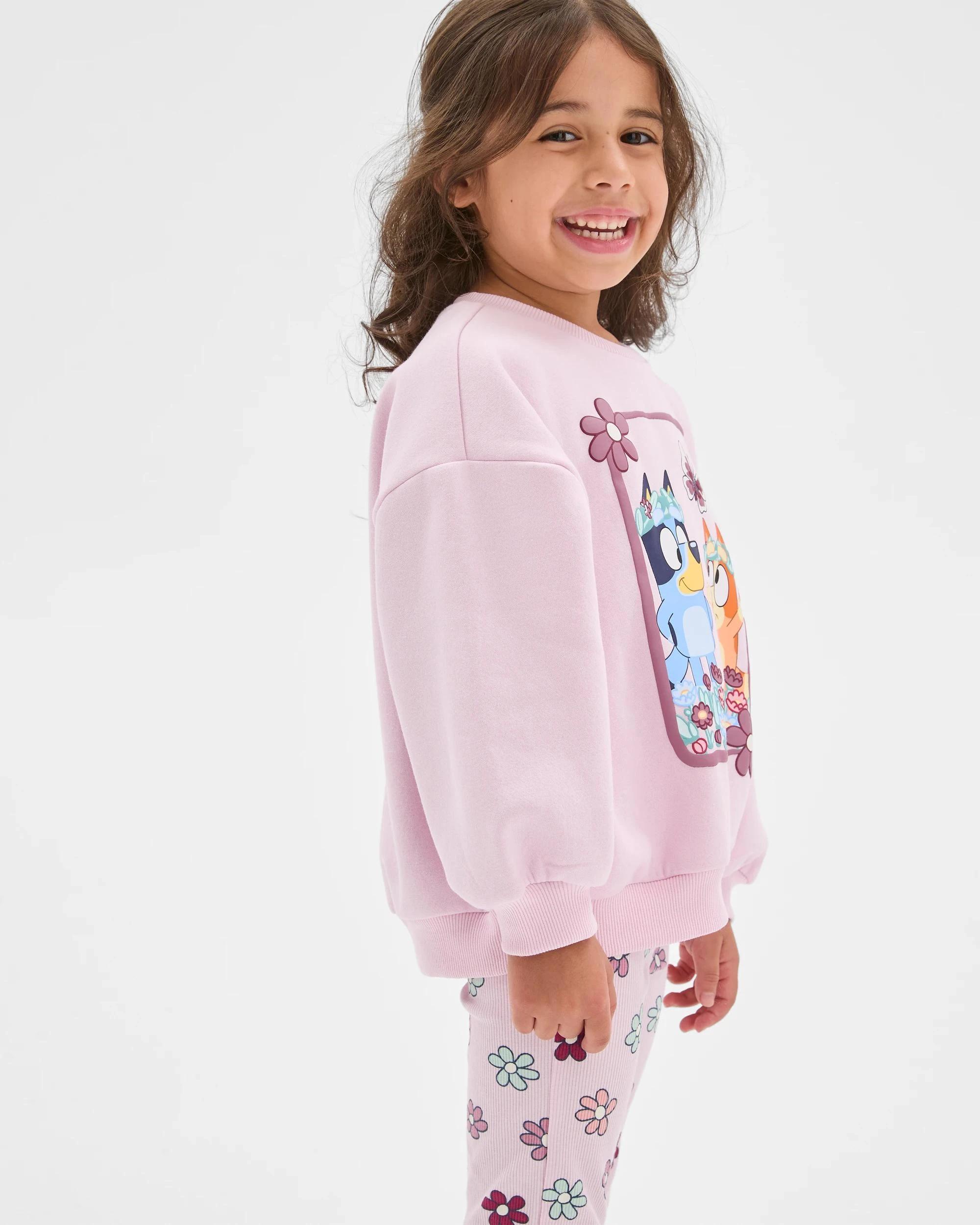 4 Bluey Australian Cotton Blend Fleece Top & Flare Pants Set BLUEY, 4 of 7