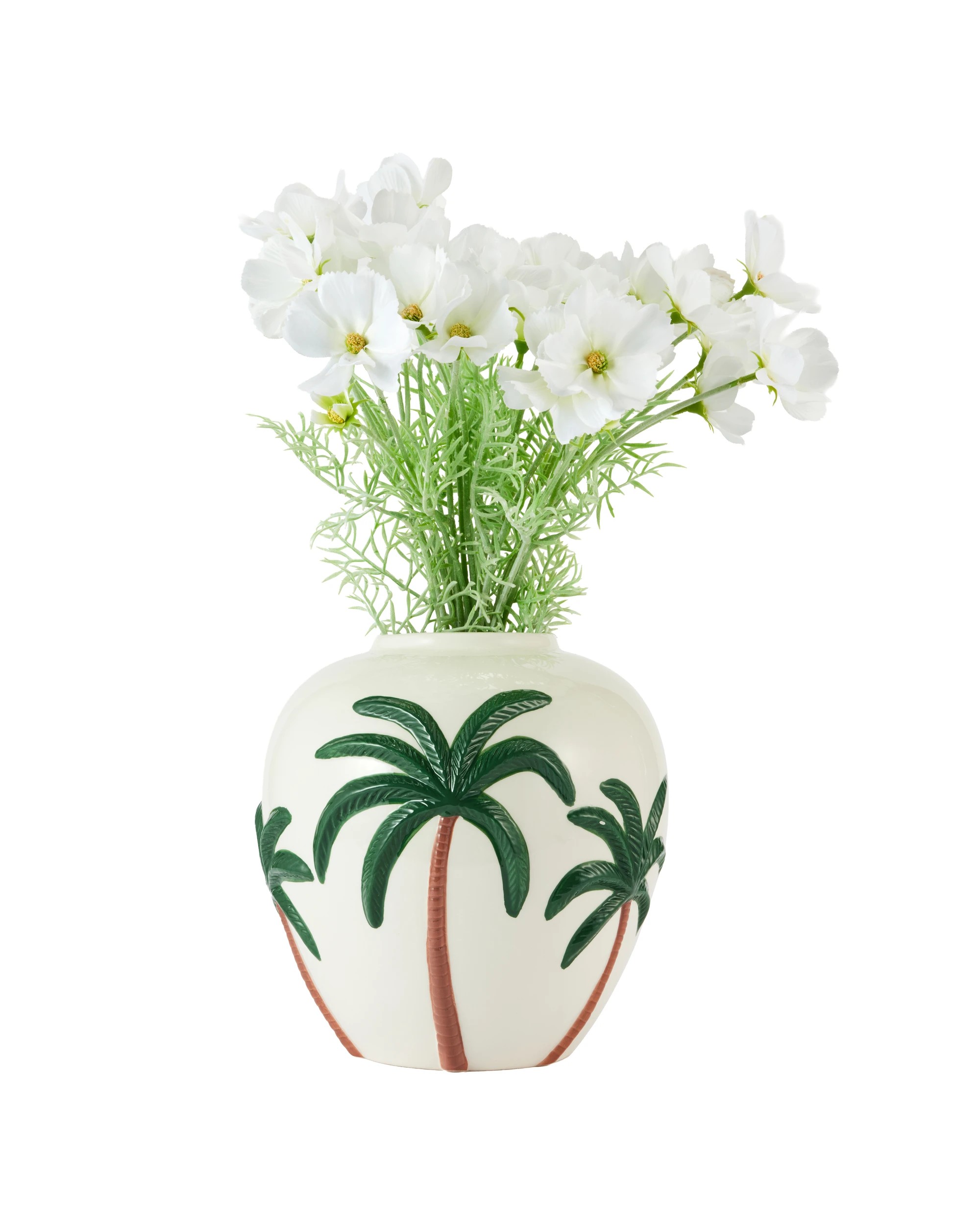 1 Palm Tree Ceramic Vase, 1 of 5