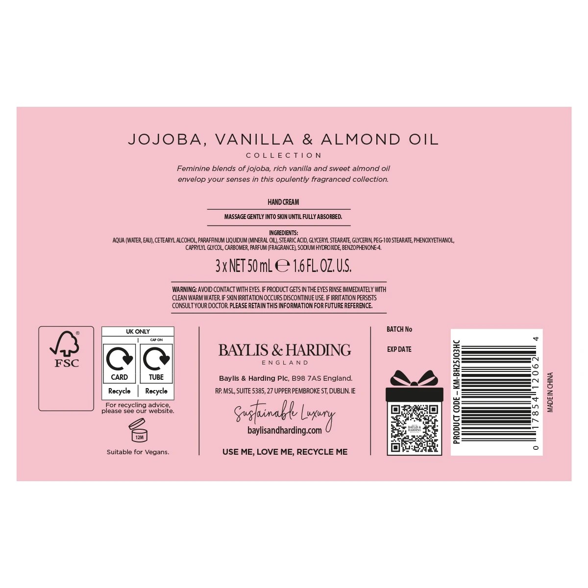 4 Baylis & Harding Signature Collection - Jojoba, Vanilla and Almond Oil, 4 of 5
