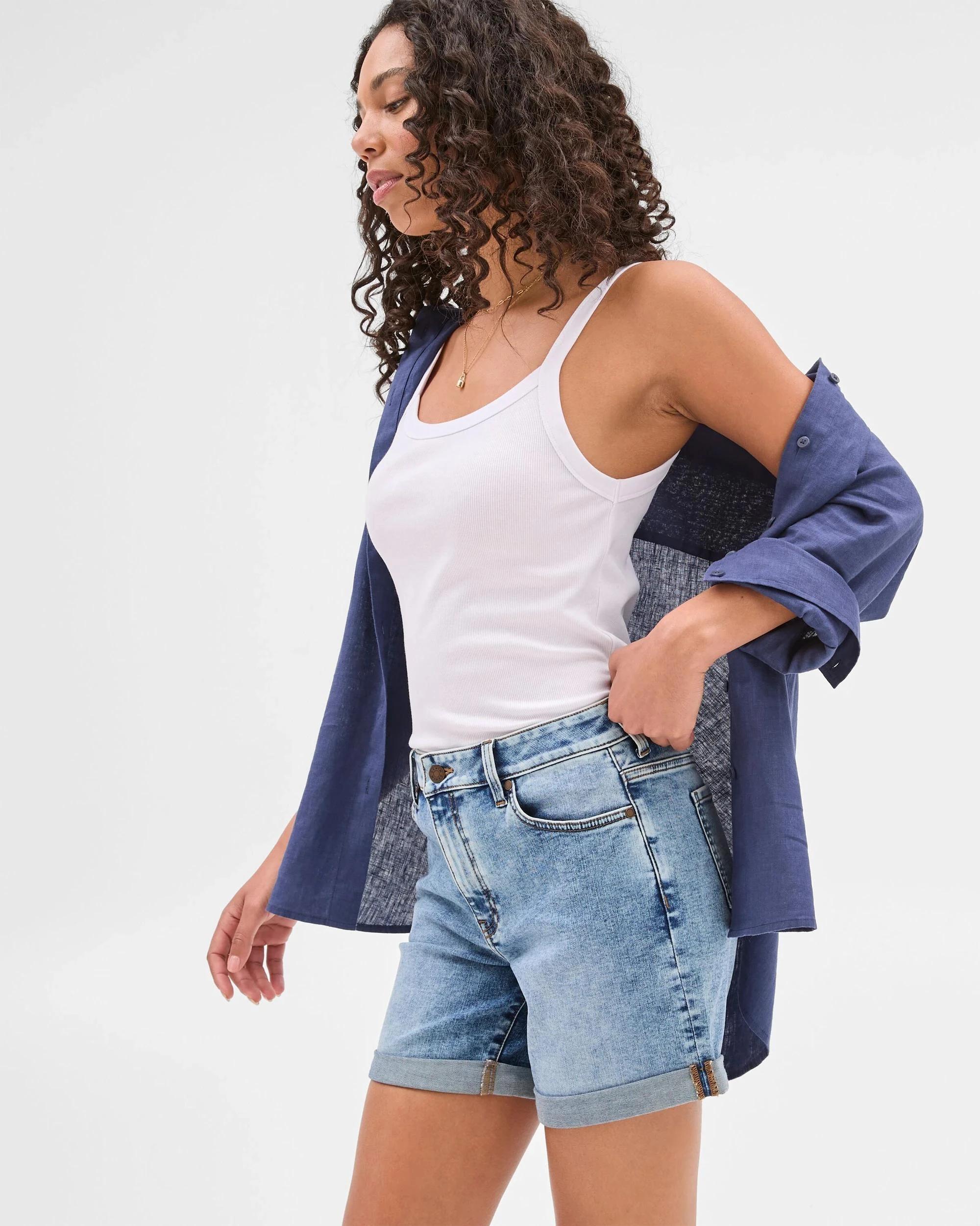 1 Target Roll Cuff Denim Shorts DAYBREAK BLUE, 1 of 5