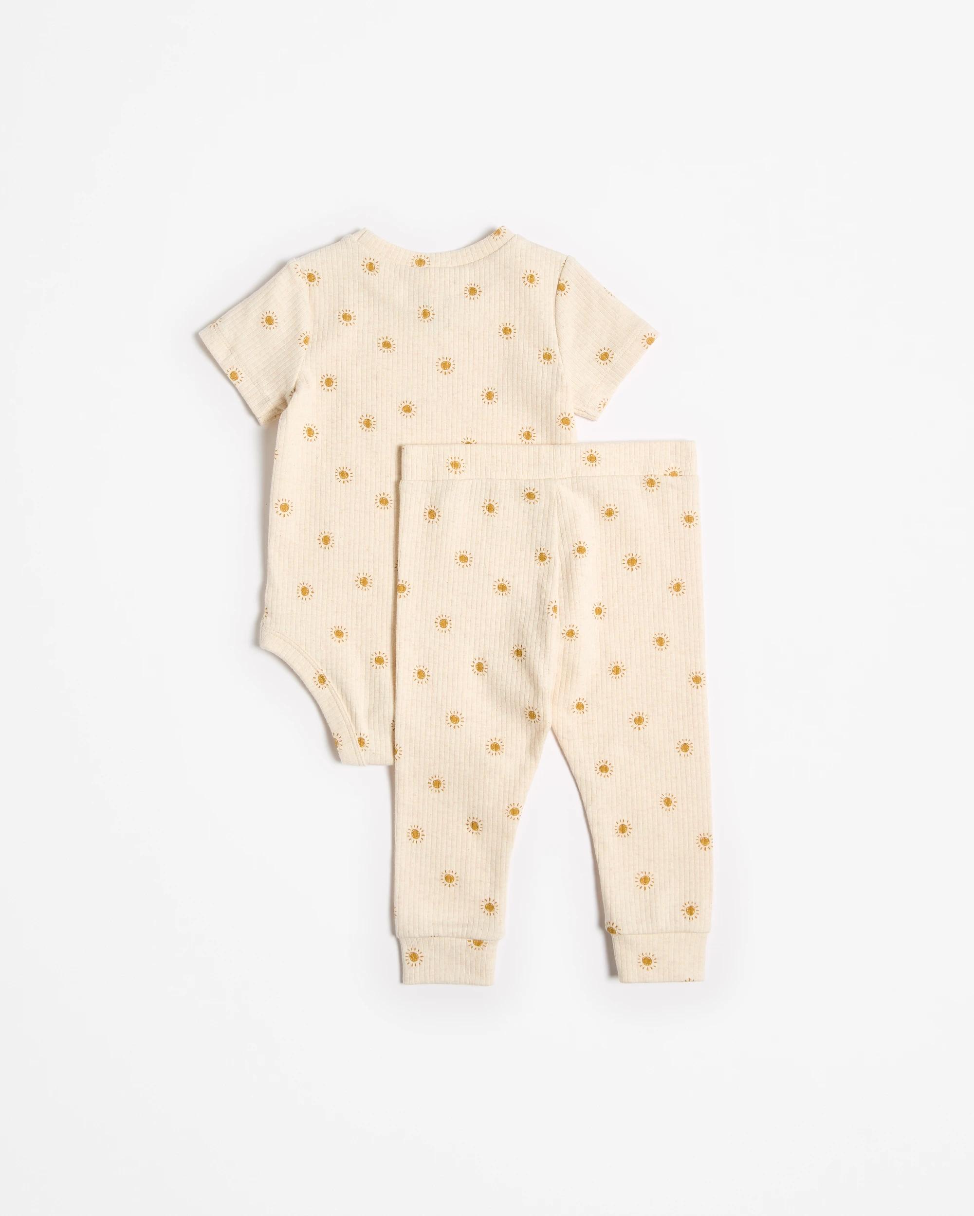 3 Target Baby Organic Cotton Unisex Bodysuit And Leggings Set 2 Piece SUN OATMEAL MARLE, 3 of 3