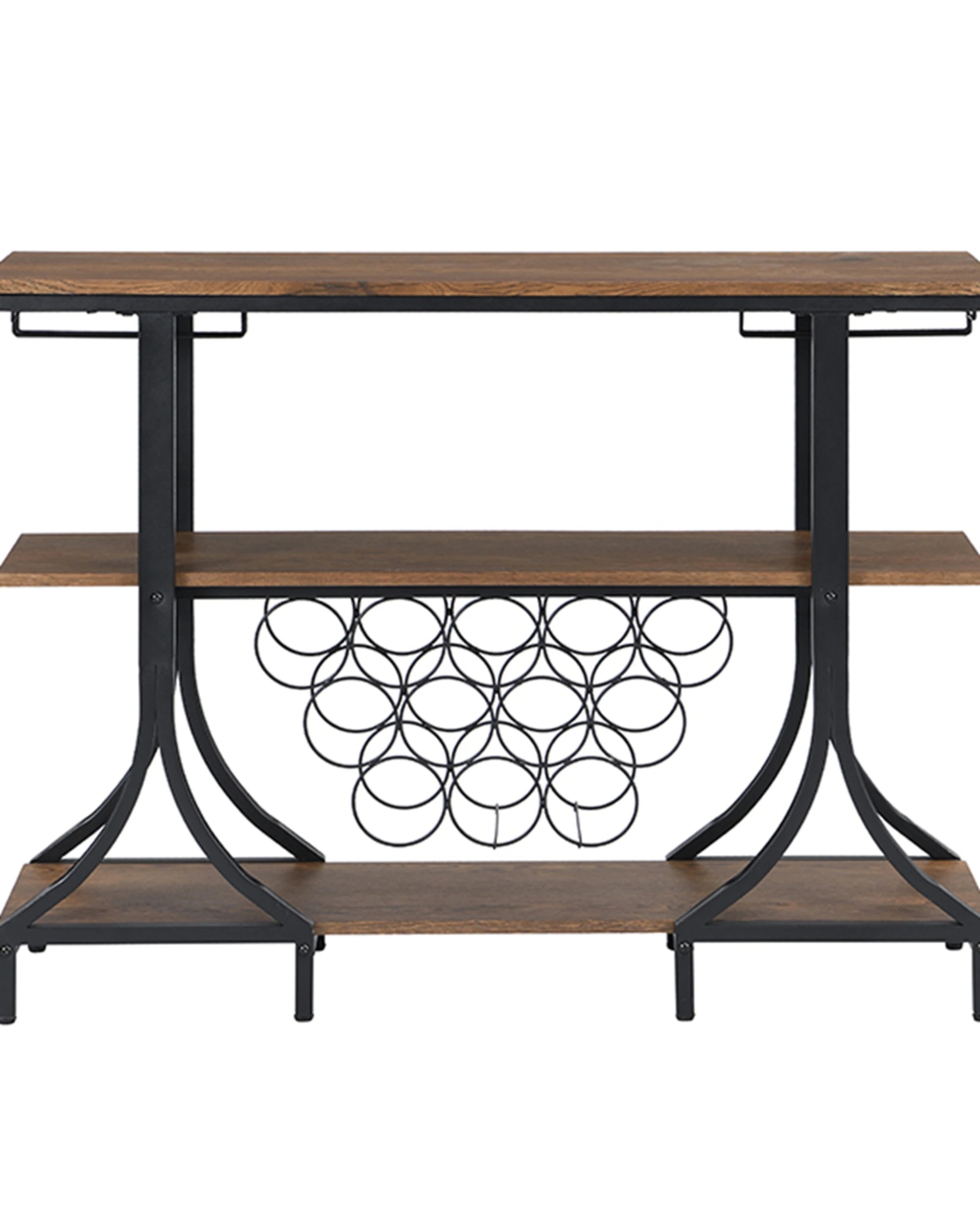 1 IHOMDEC 3-Tier Wine Rack with 12 Bottle Holder - Brown, 1 of 9