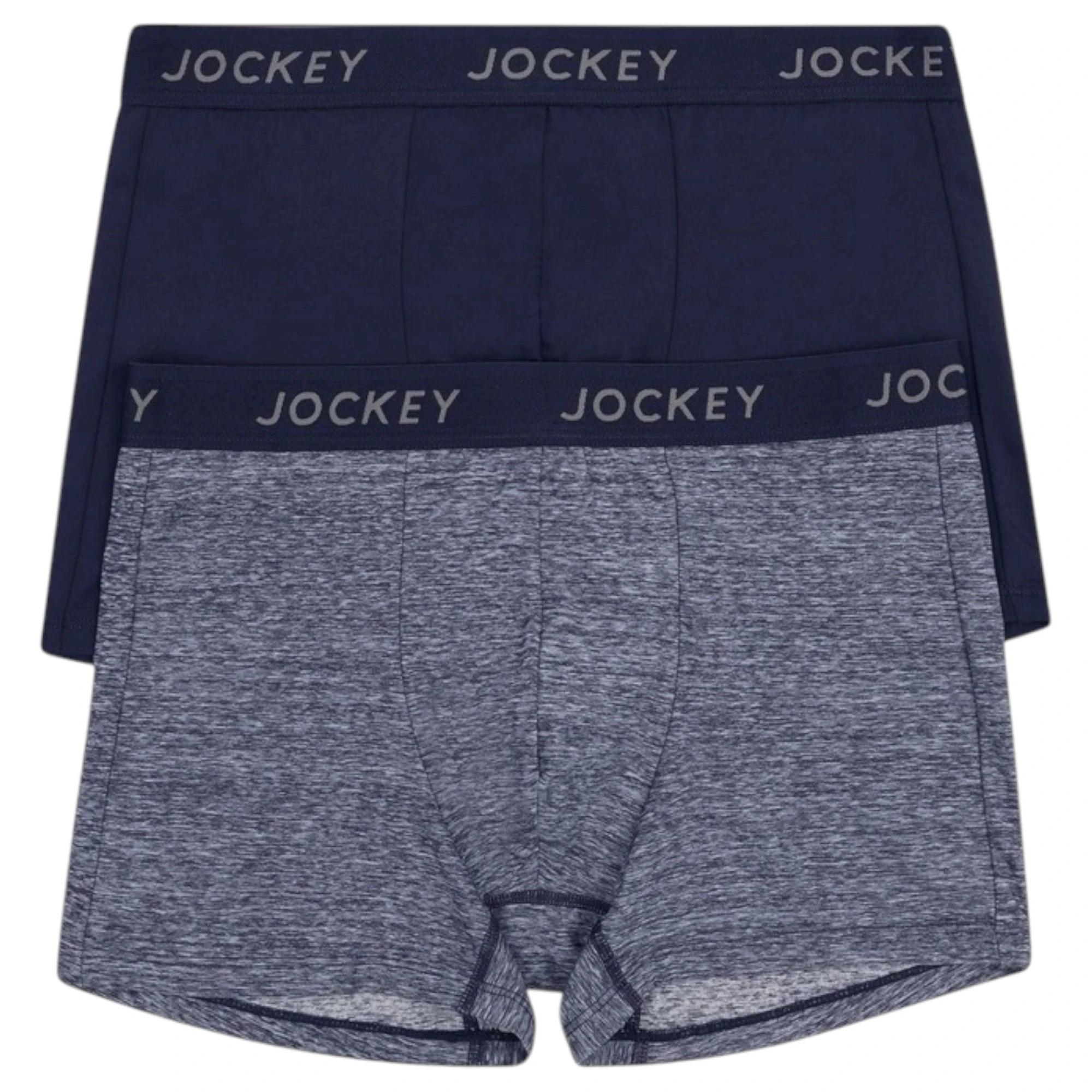 6 Jockey 4 Pack Mens Comfort Classics Microfibre Trunks Navy Marle Underwear NAVY MARLE, 6 of 7