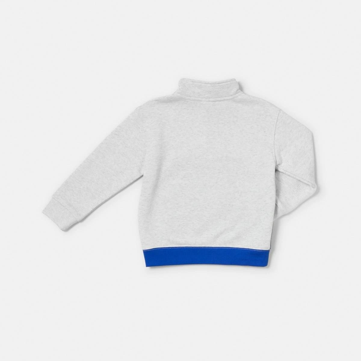 9 Quarter Zip Sweatshirt Wht Marle, 9 of 9