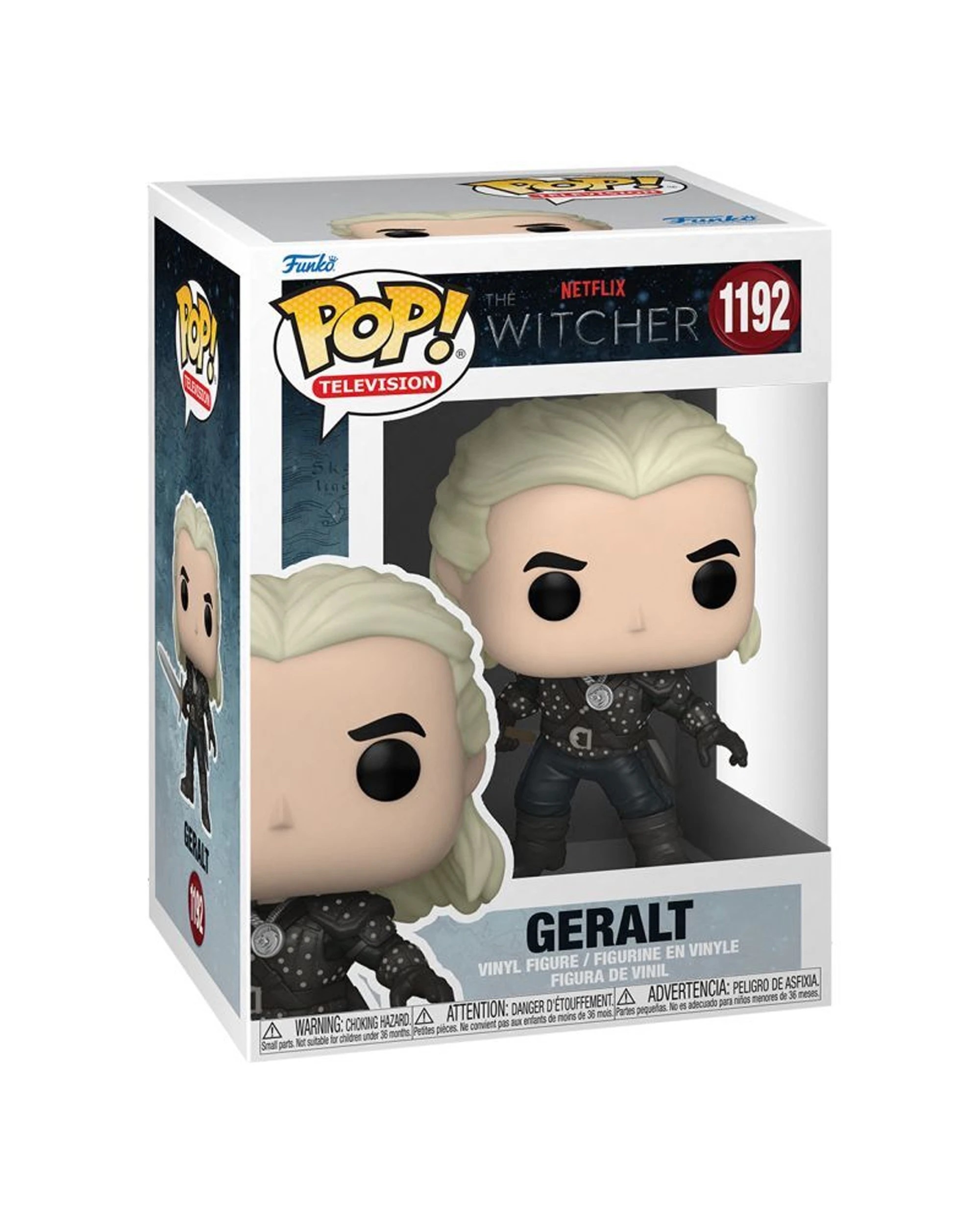 2 Pop Vinyl Figurine The Witcher TV Geralt Chase Variant 10cm Window Box - Multi, 2 of 3