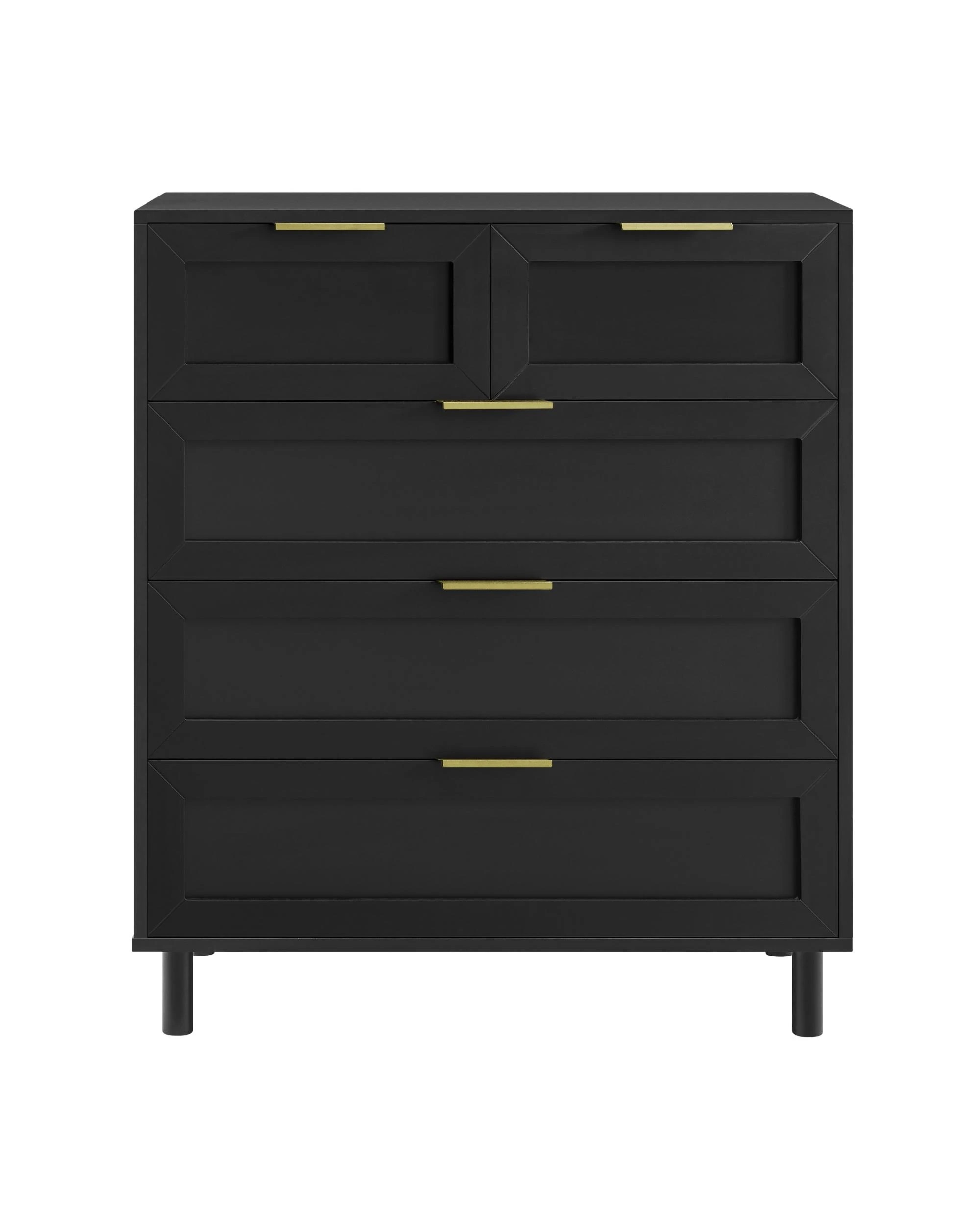 5 Kodu Tallboy Dresser Chest 5 Drawers - Black, 5 of 10