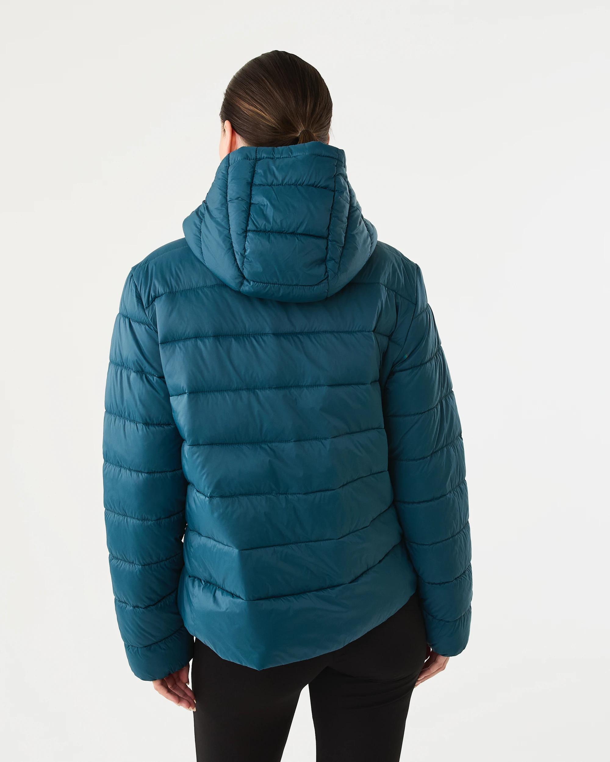 5 Active Womens Packable Puffer Jacket Deep Teal, 5 of 7