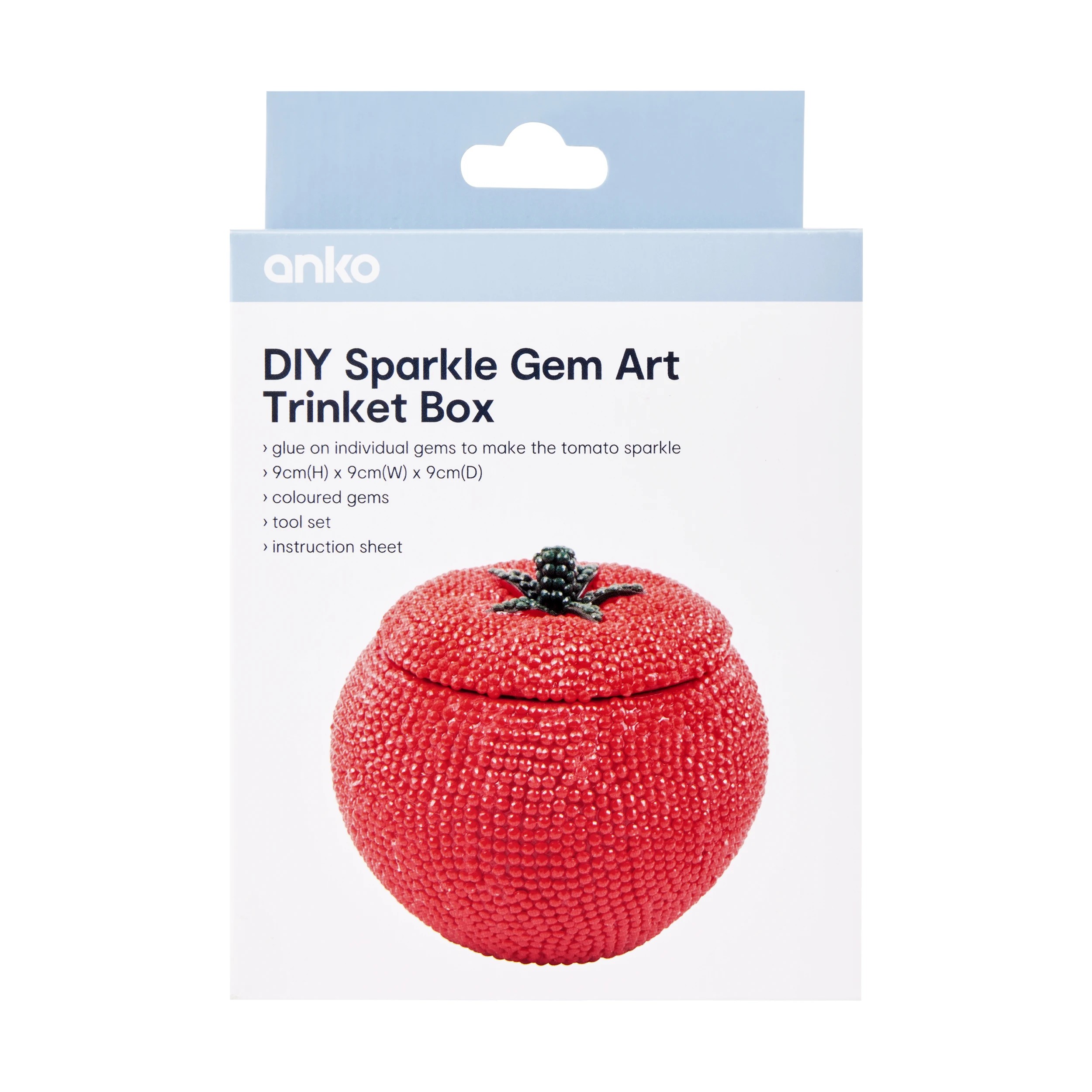 1 DIY Sparkle Gem Art Trinket Box - Tomato, 1 of 5