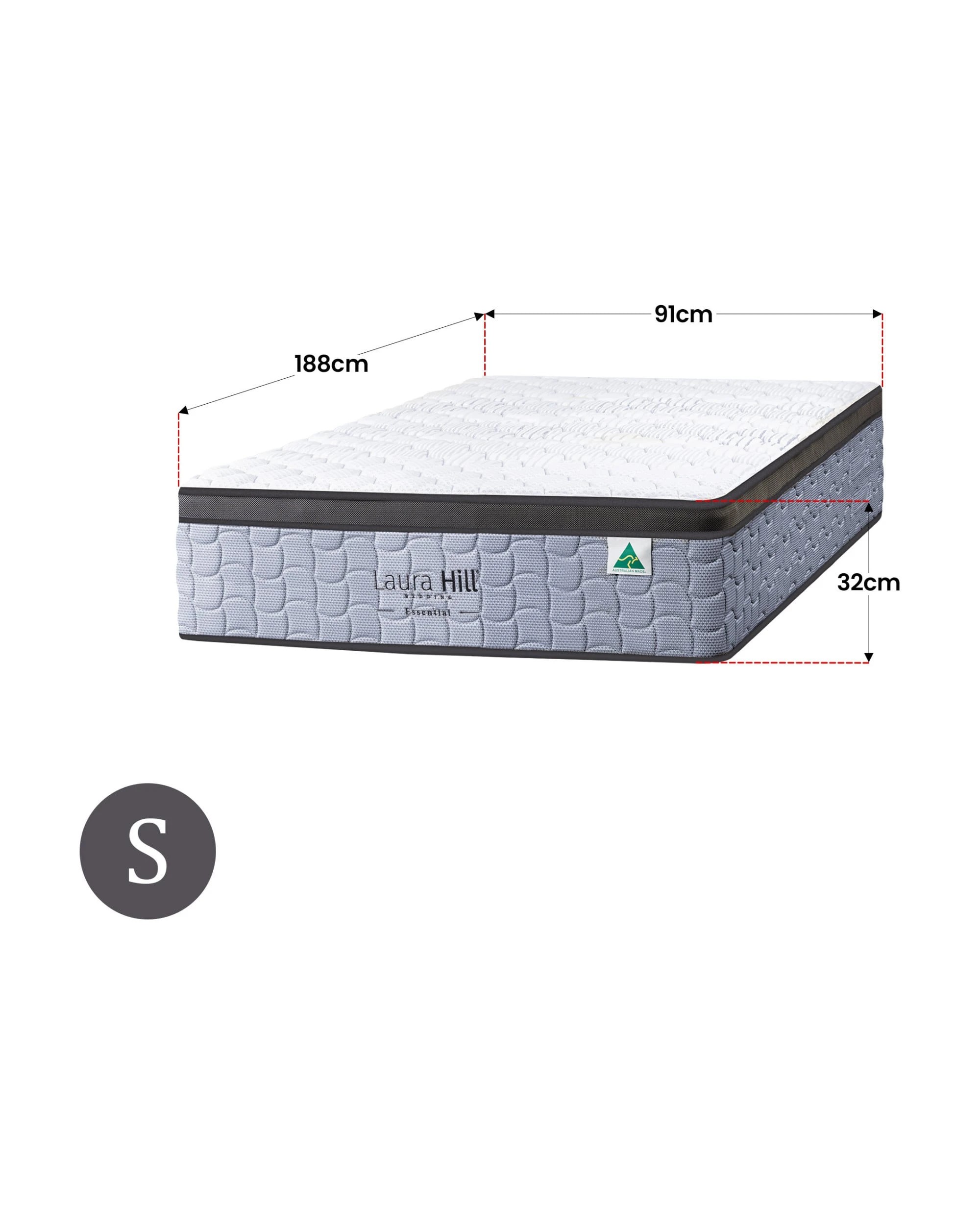3 Laura Hill Essential Australian Made Single Premium Mattress, 3 of 3
