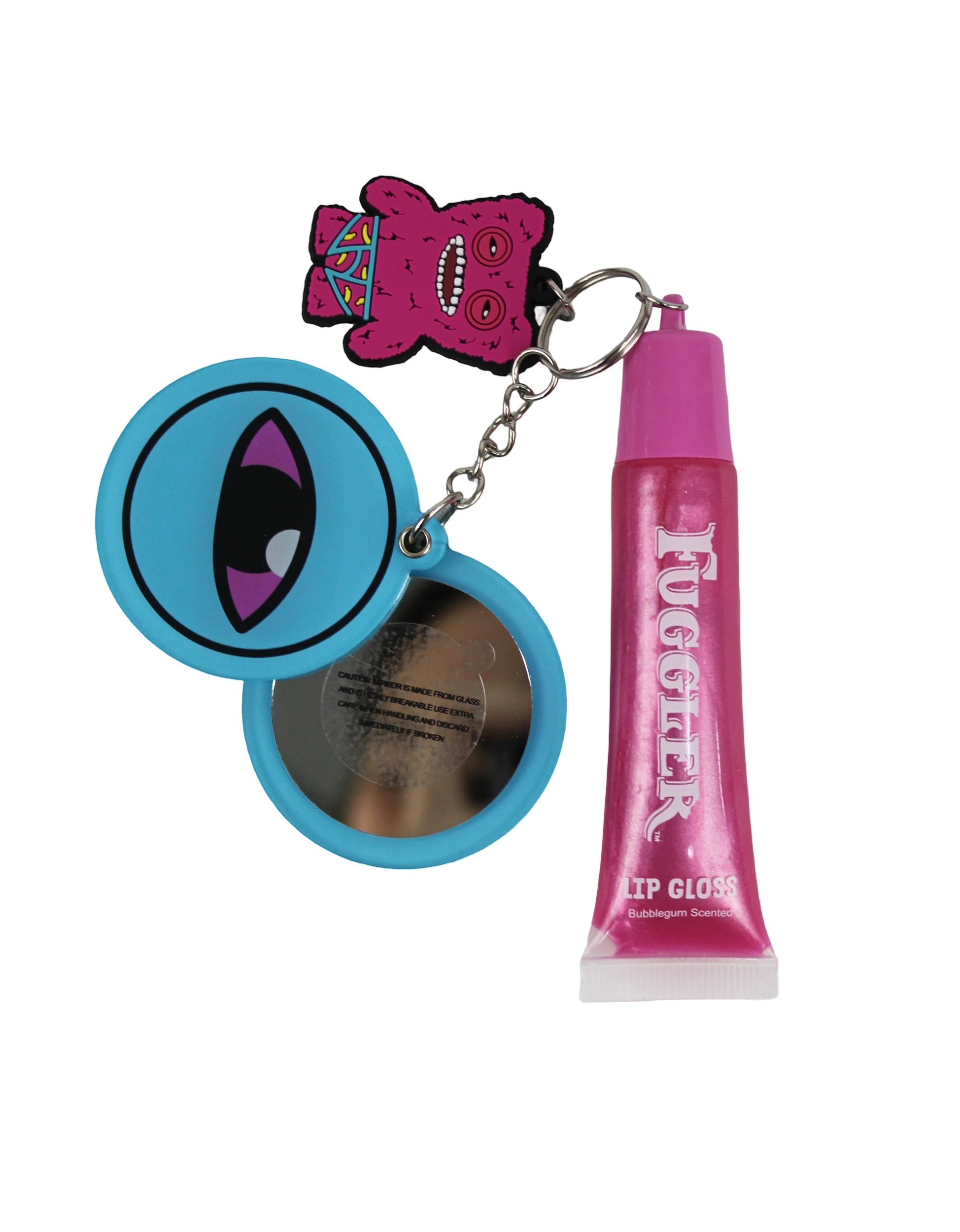2 Fuggler Lip Gloss with Keychain - Pink, 2 of 4