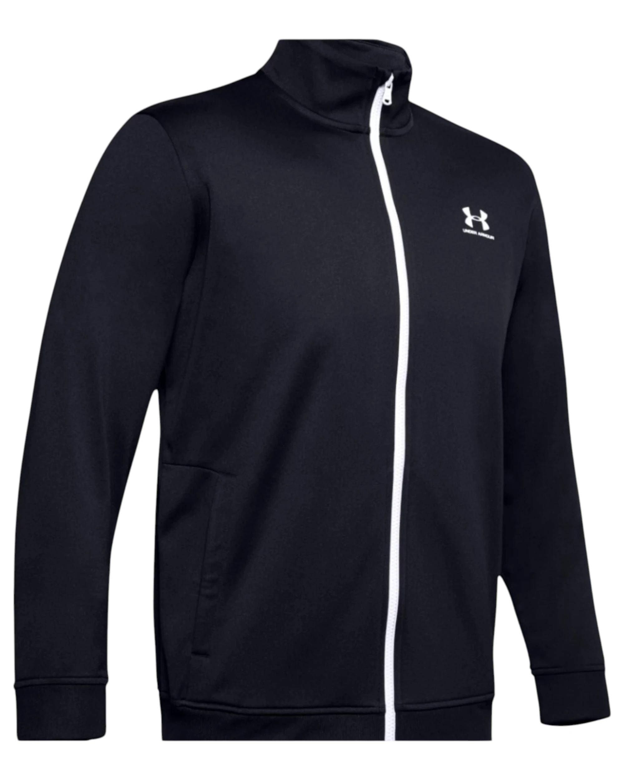 1 Under Armour Mens Ua Sportstyle Tricot Jacket Active Sweatshirt Black BLACK, 1 of 6