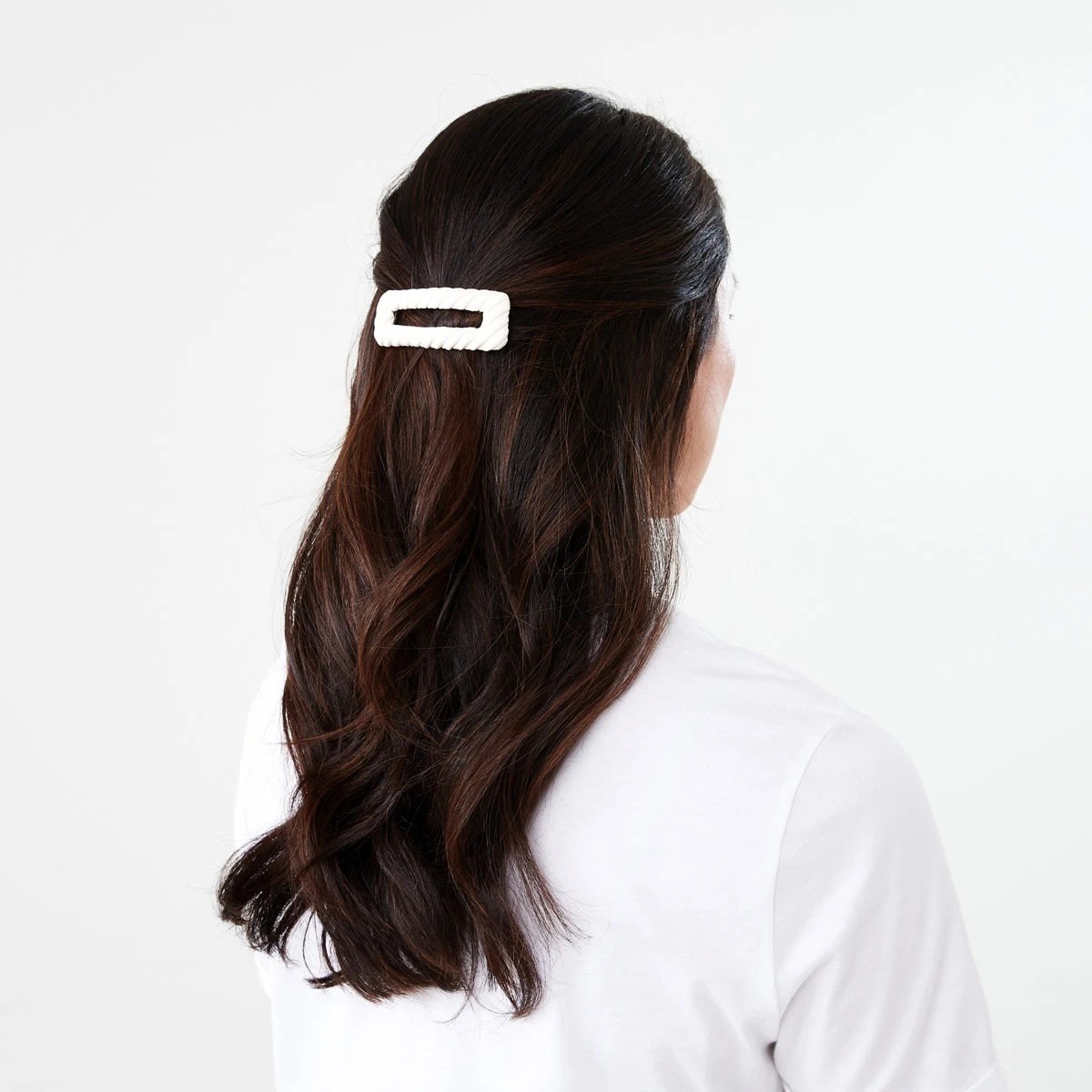 3 2 Pack Black Faux Leather Snap Hair Clip, 3 of 4