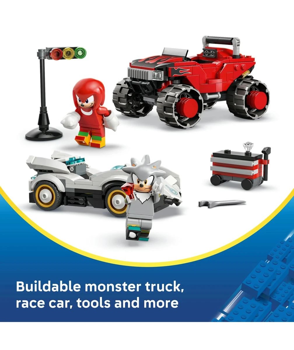 4 LEGO Sonic Silver's Car vs. Knuckles' Monster Truck 77118, 4 of 10