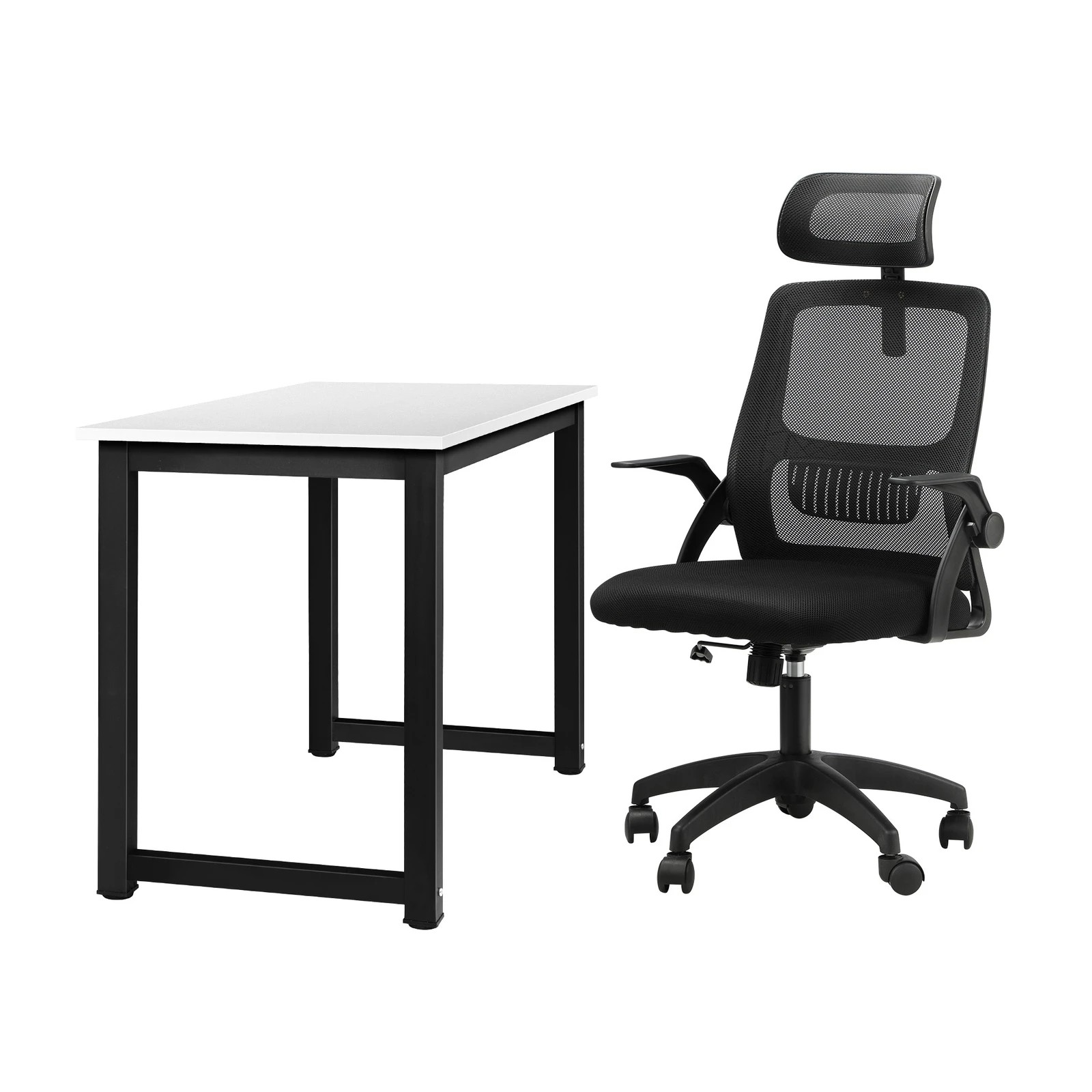 6 Oikiture Home Office Desk And Chair Set Computer Desk Mesh Office Chair
 - Multi, 6 of 10